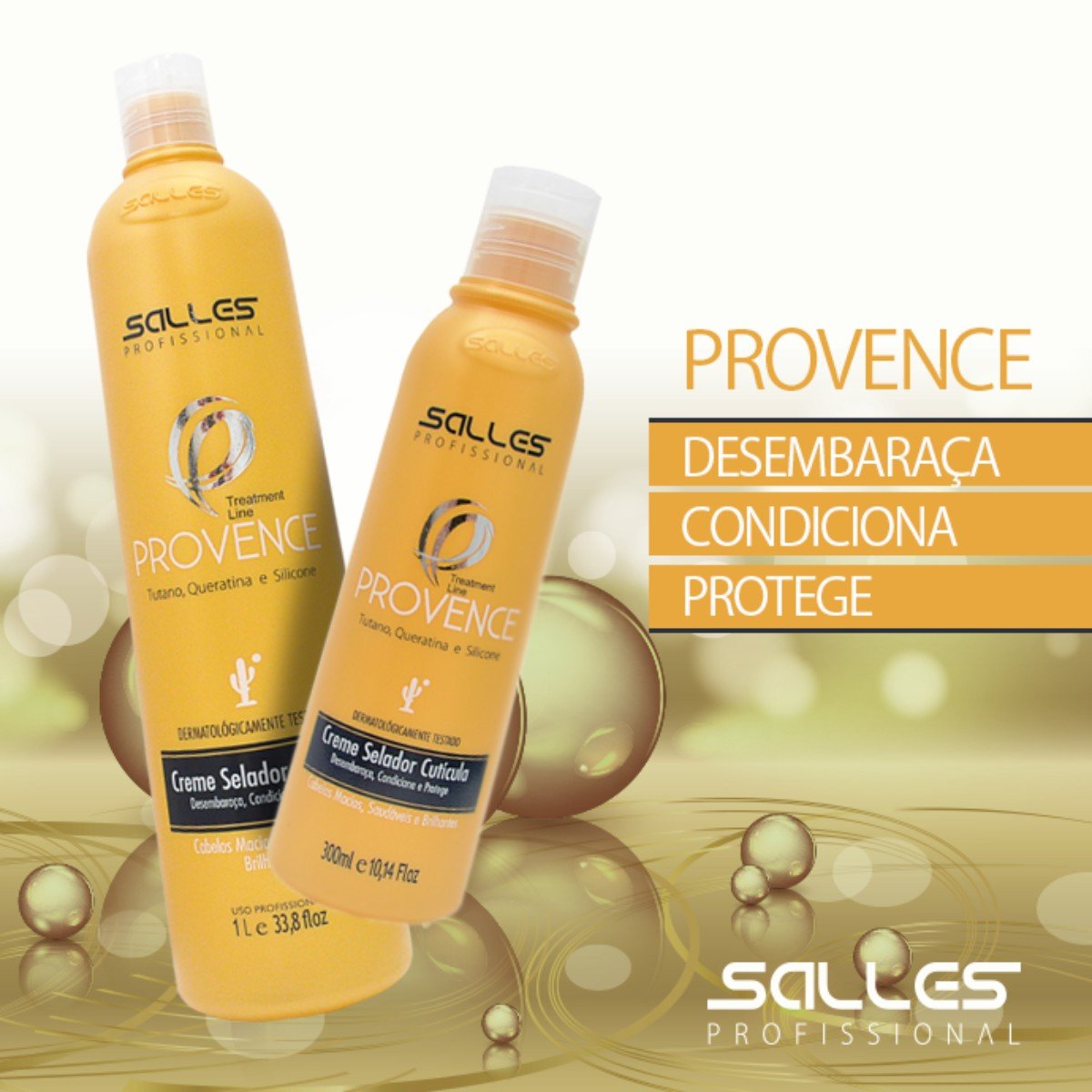 Leave-in Creme Silicone Provence Salles Profissional 300ml 3000ml 3