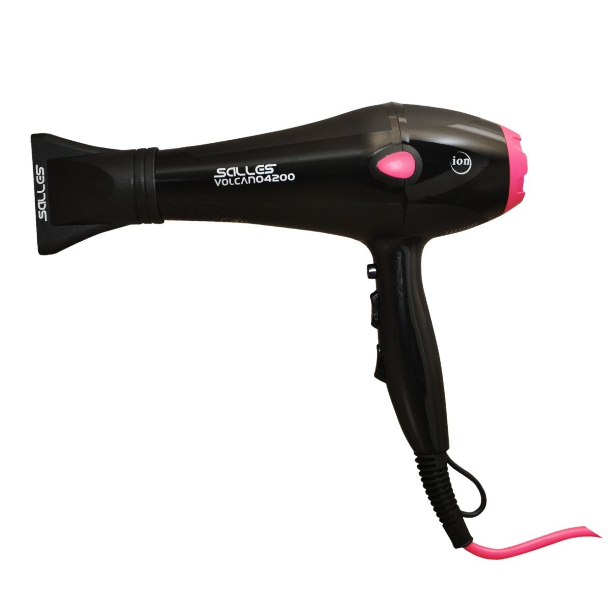 Secador de Cabelo Volcano4200 Salles Profissional Rosa Preto/Rosa 2