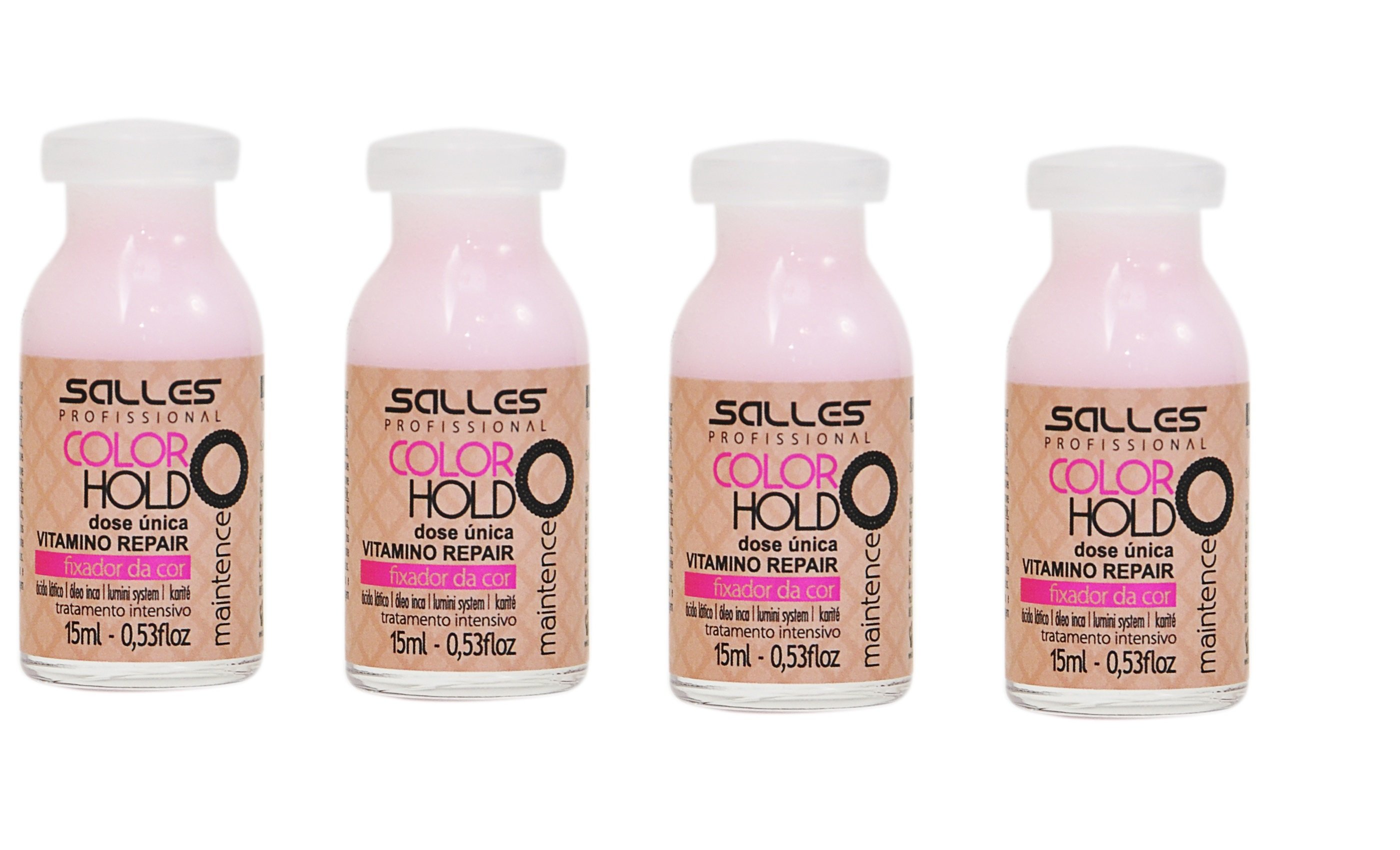 Kit 4 Ampolas Dose Color Hold Salles Profissional 15ml