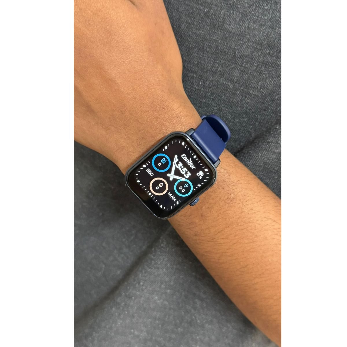 Relógio Unissex Condor Smartwatch Original Preto COSMART1AC8A Pulseira Silicone Azul Azul 9