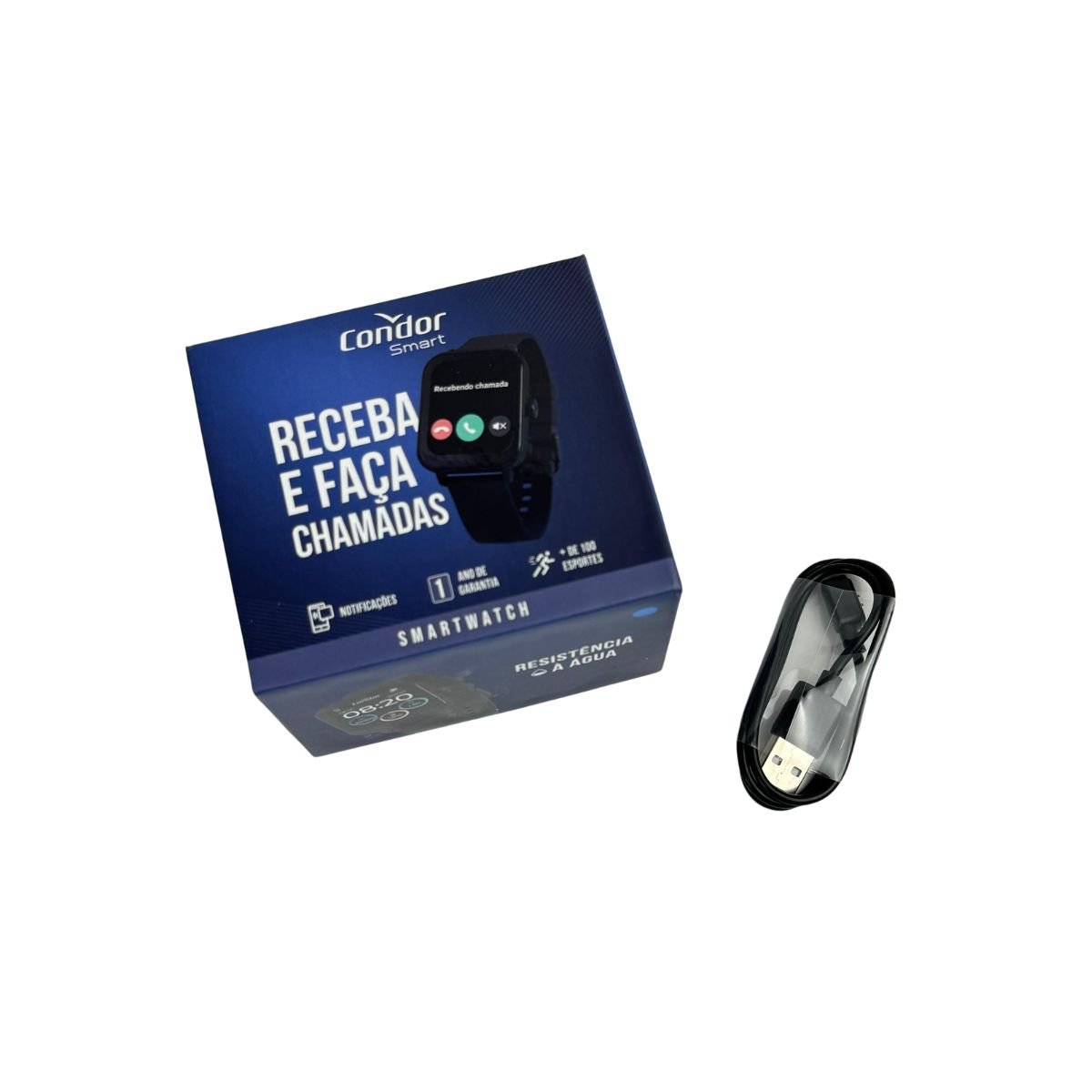 Relógio Unissex Condor Smartwatch Original Preto COSMART1AC8A Pulseira Silicone Azul Azul 10