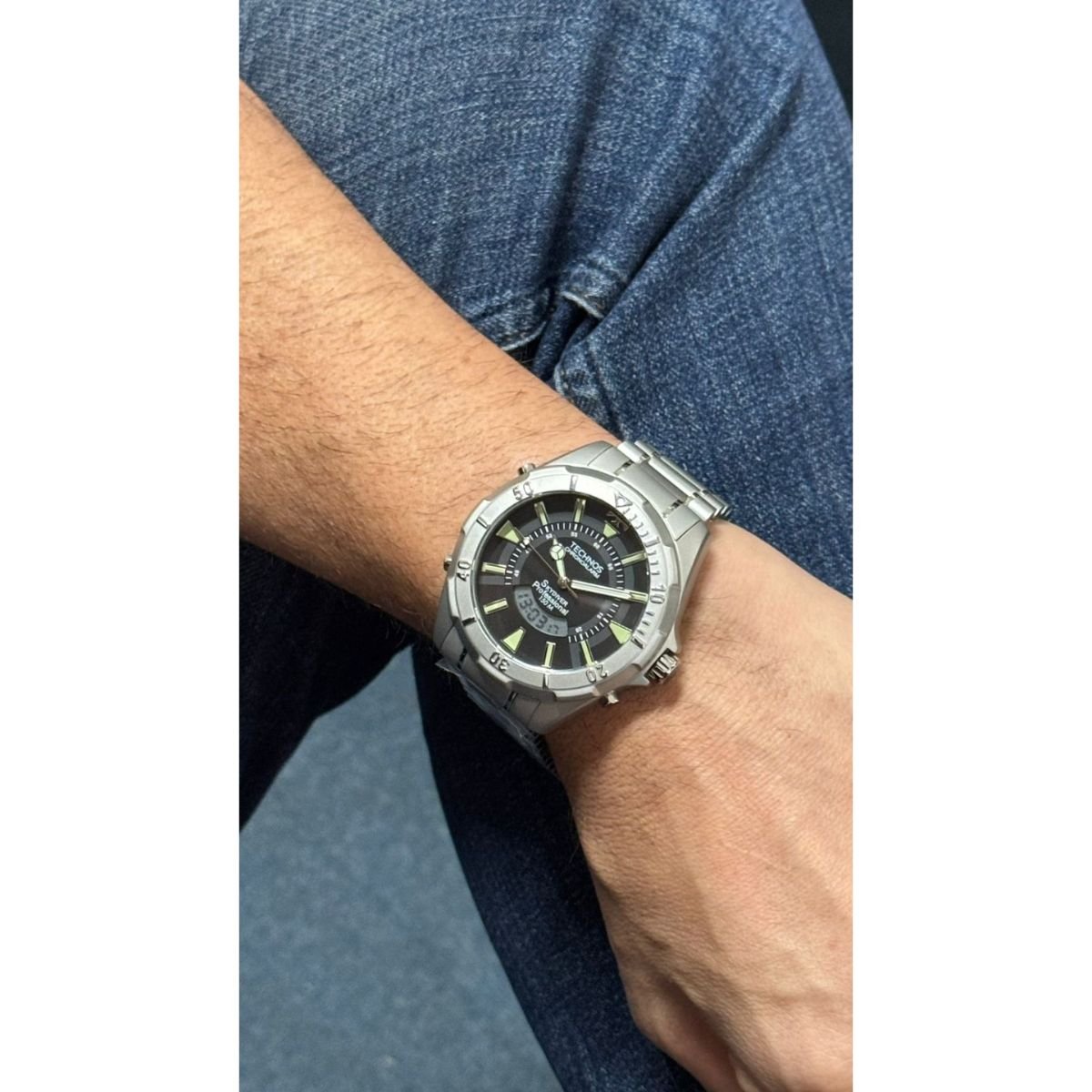 Relógio Masculino Technos Original WT205FY1P Pulseira Metal Prata Prata 5