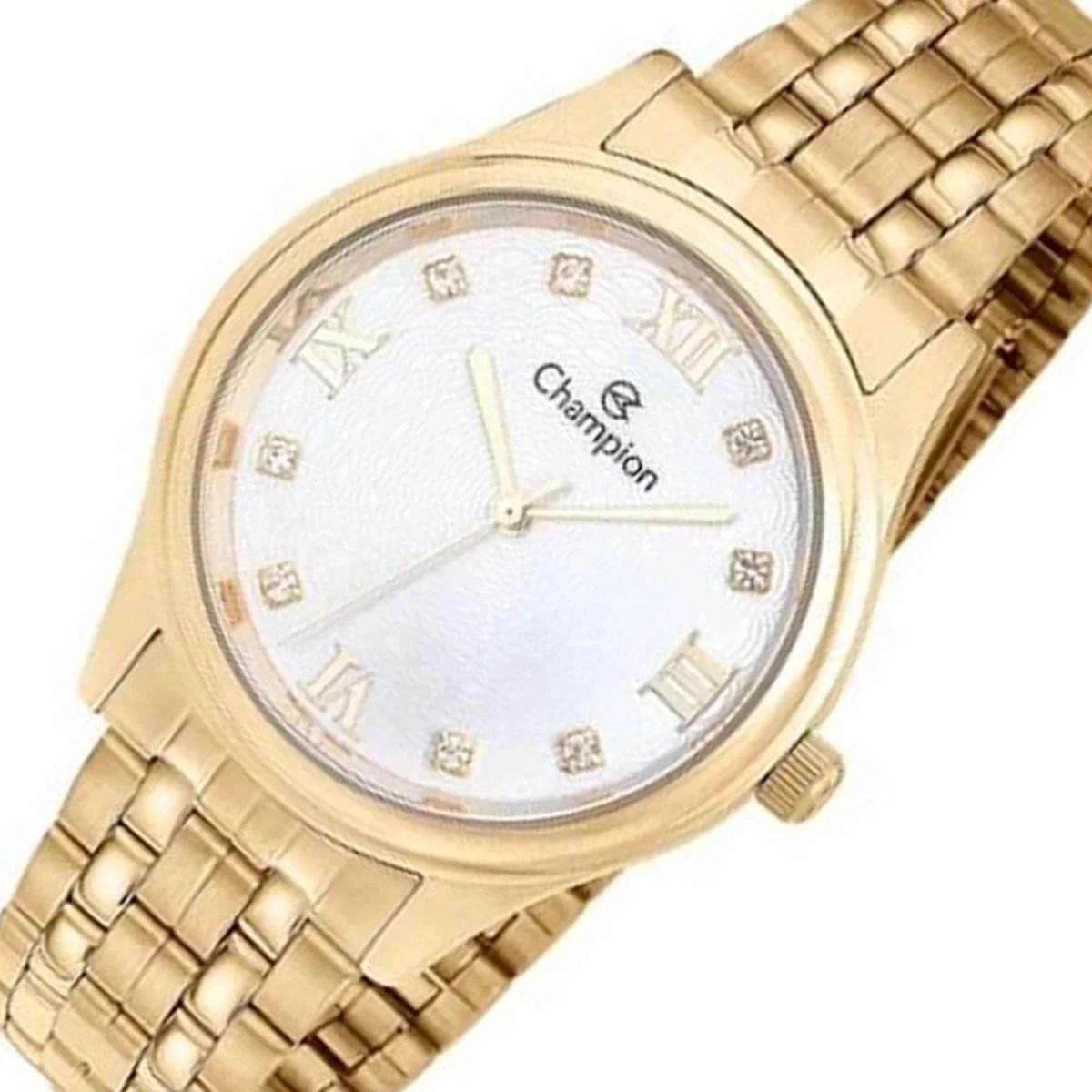 Relógio Feminino Champion Original CN24164H Pulseira Metal Dourado Dourado 2