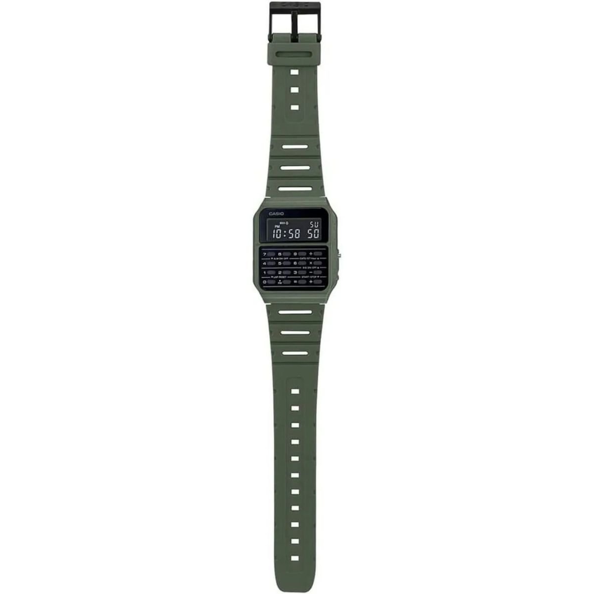 Relógio Masculino Casio Original CA53WF3BDF Pulseira Silicone Preto Verde 2