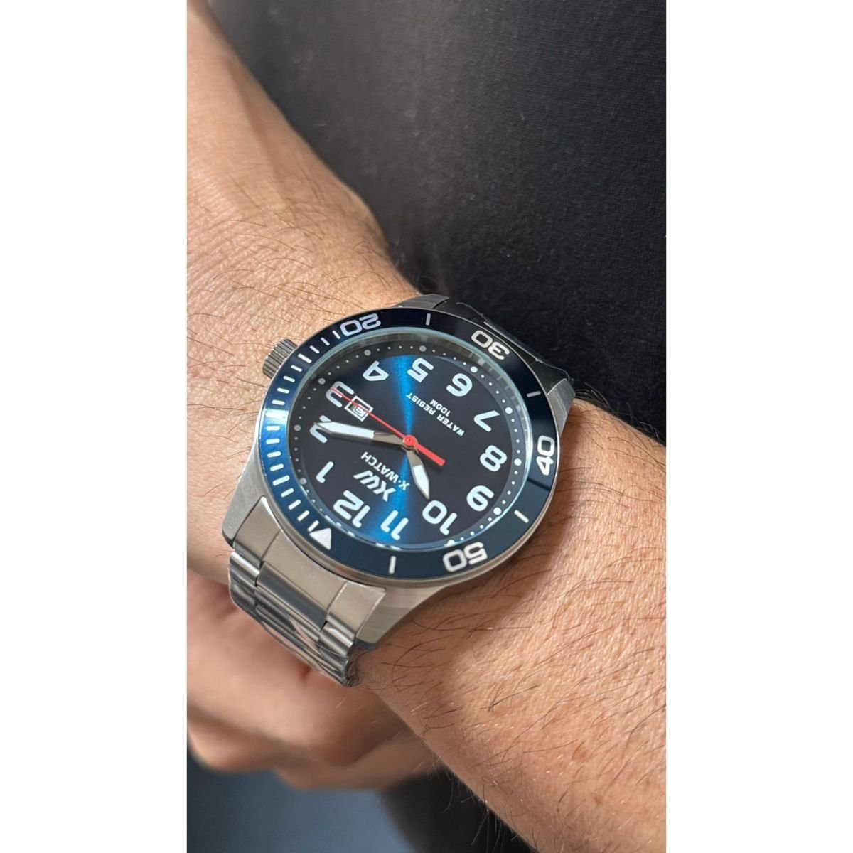 Relógio Masculino X-Watch Original XMSS1062D2SX Pulseira Metal Prata Prata 4