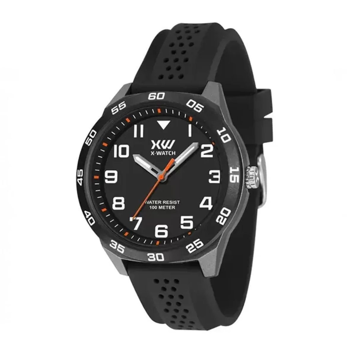 Relógio Masculino X-Watch Original XMPP1088P2PX Pulseira Metal Prata Preto 1