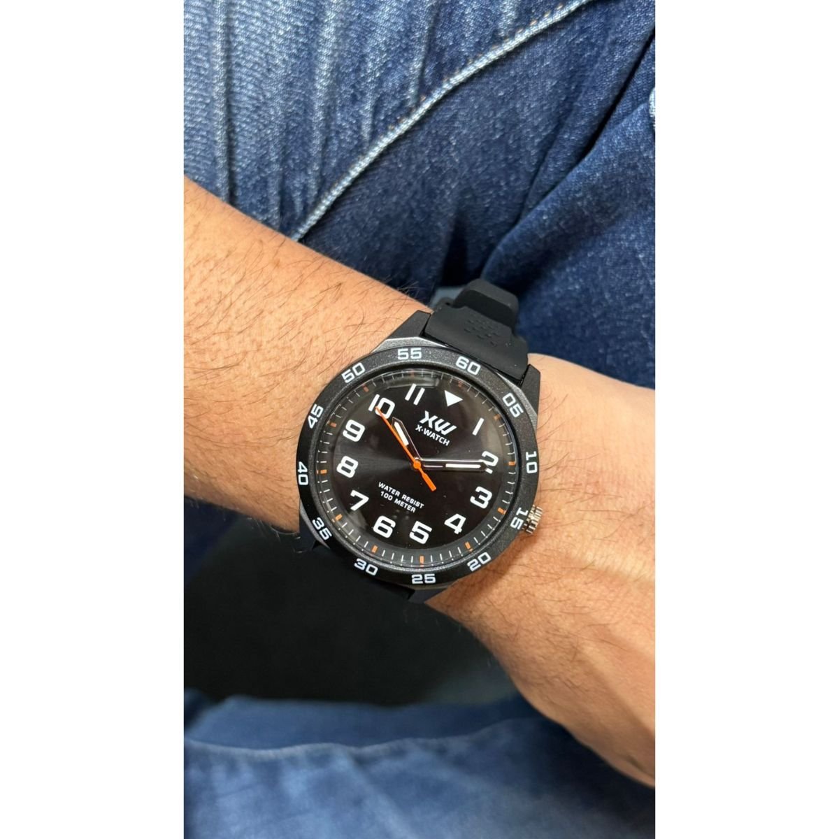 Relógio Masculino X-Watch Original XMPP1088P2PX Pulseira Metal Prata Preto 3