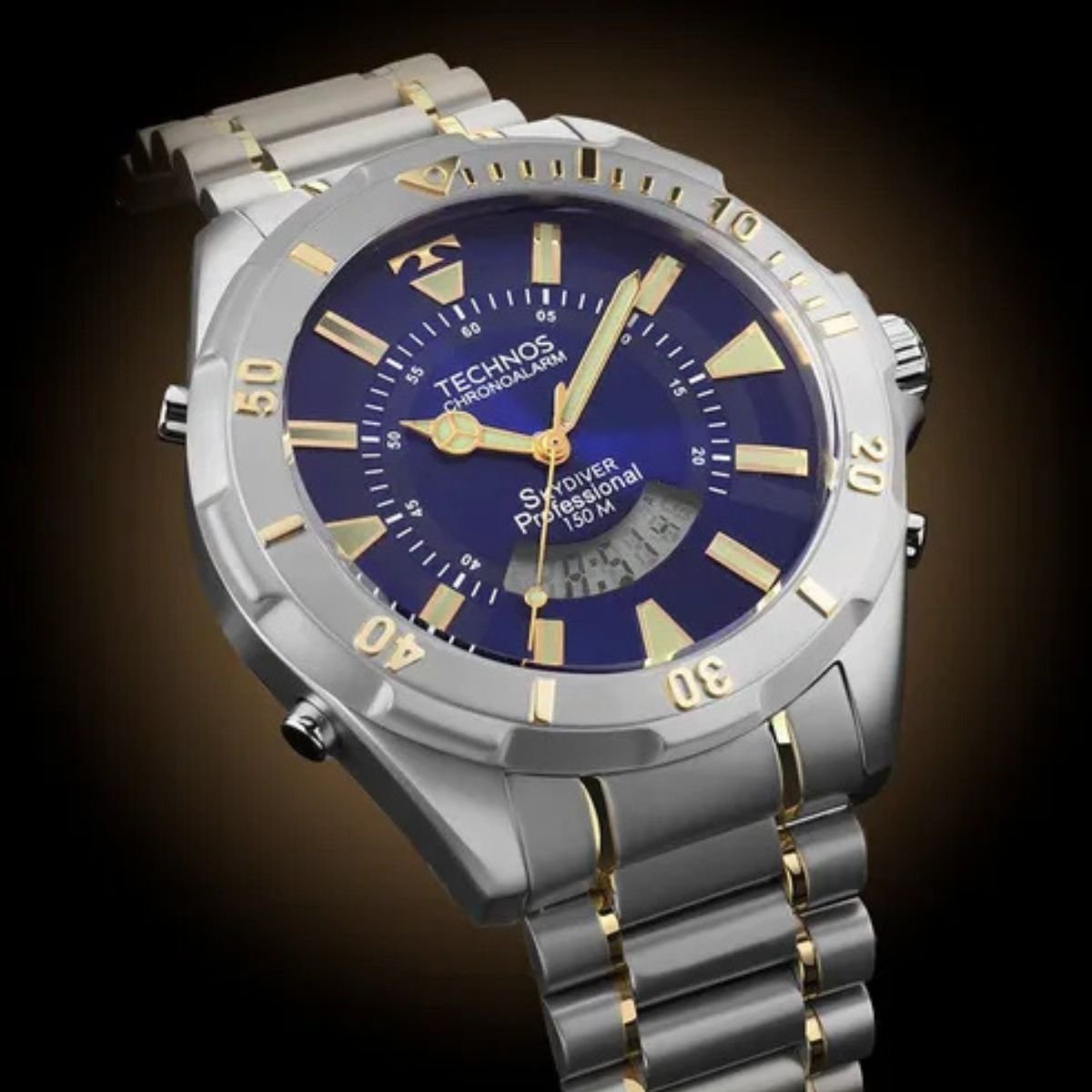 Relógio Masculino Technos Original WT2050AB1A Pulseira Metal Prata Prata/Dourado 4