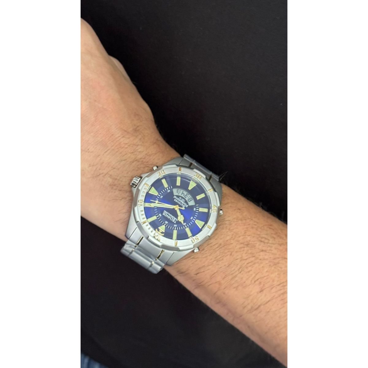 Relógio Masculino Technos Original WT2050AB1A Pulseira Metal Prata Prata/Dourado 5