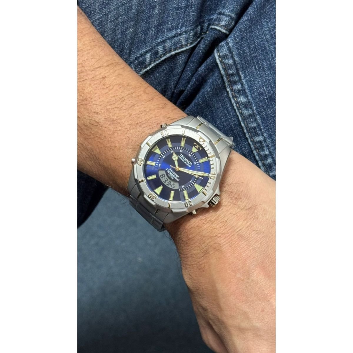 Relógio Masculino Technos Original WT2050AB1A Pulseira Metal Prata Prata/Dourado 6