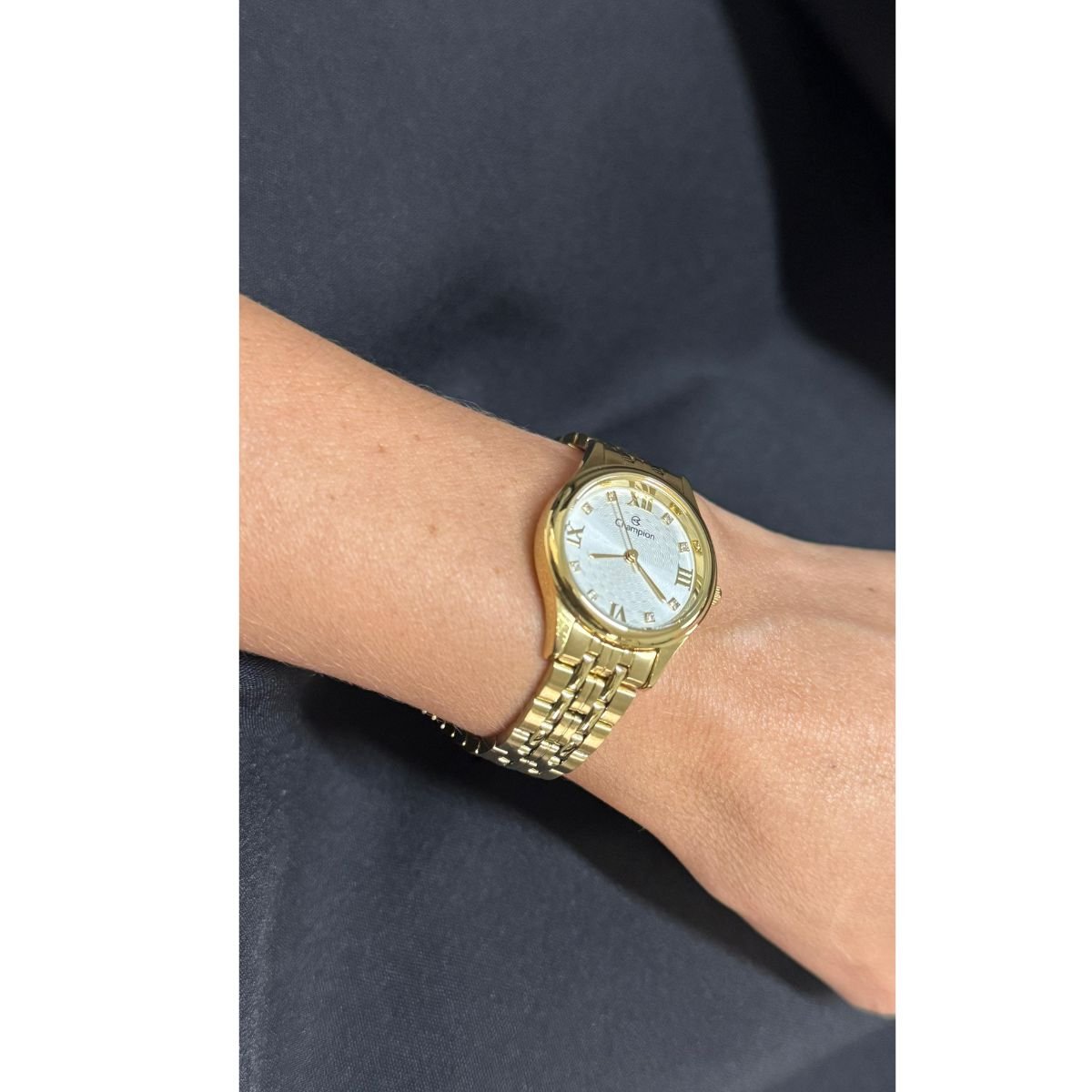 Relógio Feminino Champion Original CH24900H Pulseira Metal Dourado Dourado 5