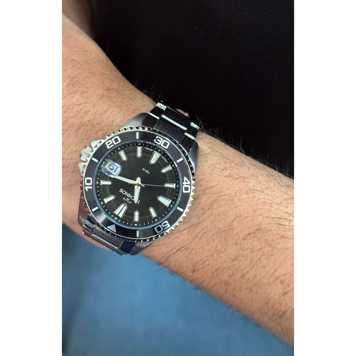 Relógio Masculino Technos Original 2415EH1P Pulseira Metal Prata Prata 5