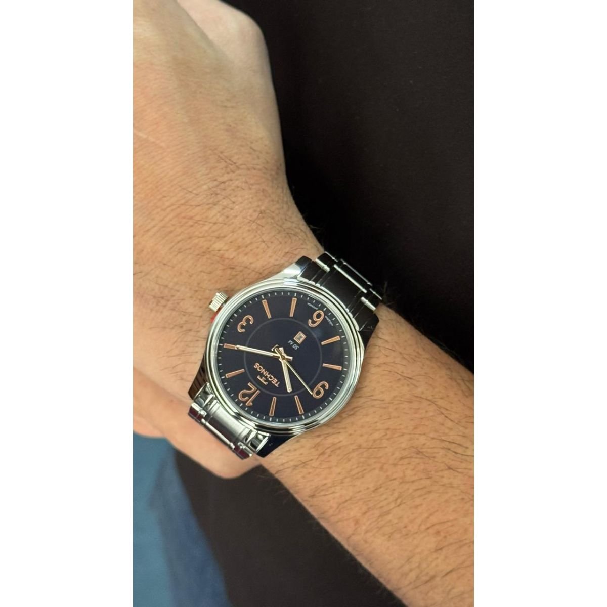 Relógio Masculino Technos Original 2115TZX1A Pulseira Metal Prata