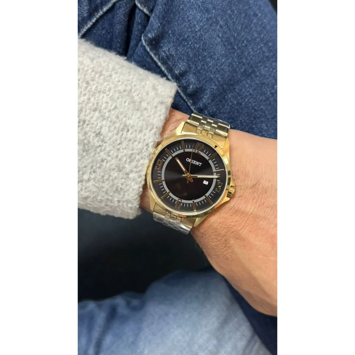 Relógio Masculino Orient Original MGSS1235P2KX Pulseira Metal Dourado Dourado 4