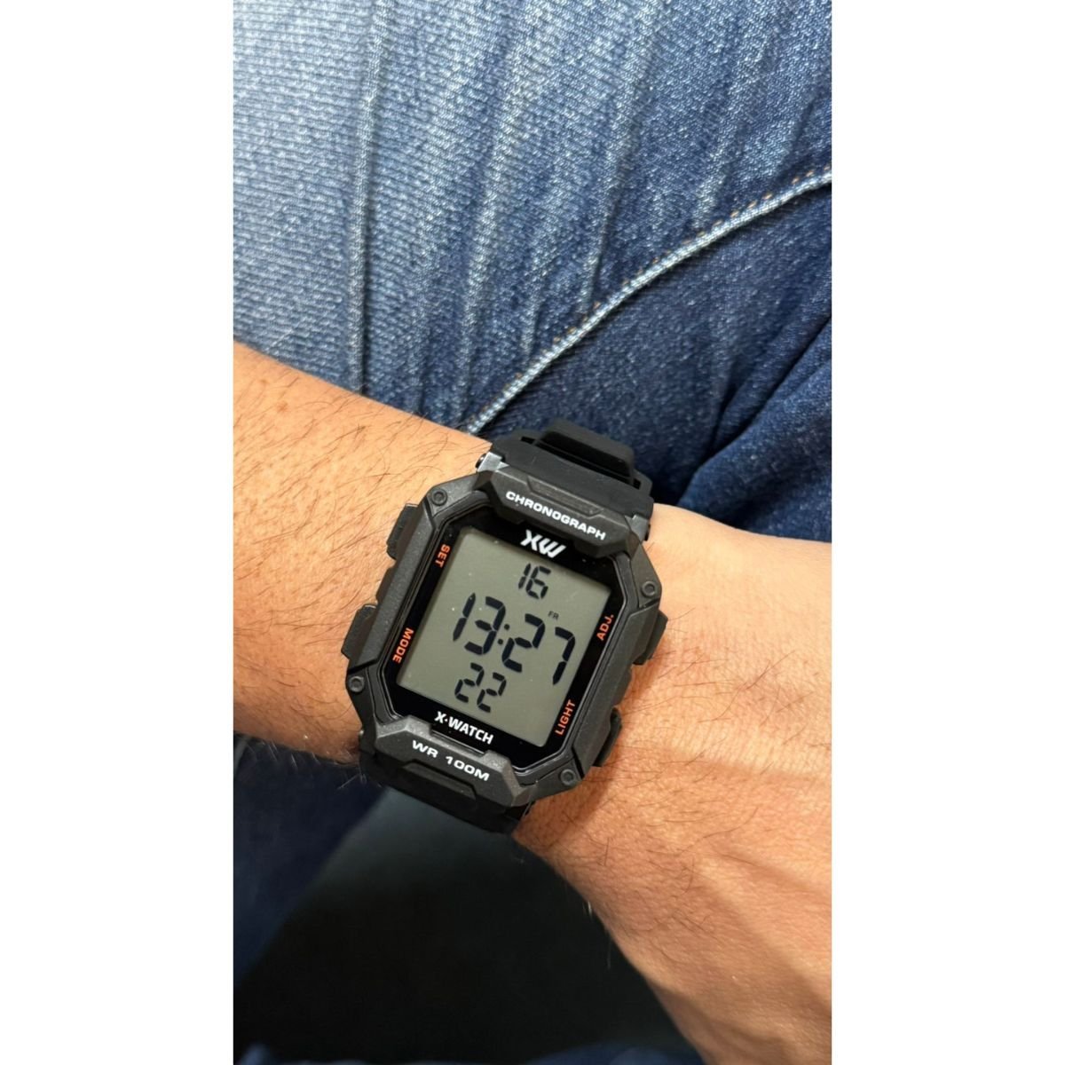 Relógio Masculino X-Watch Original XGPPD193BXPX Pulseira Silocone Preta Preto 3