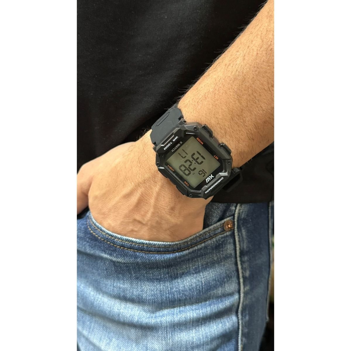 Relógio Masculino X-Watch Original XGPPD193BXPX Pulseira Silocone Preta Preto 4