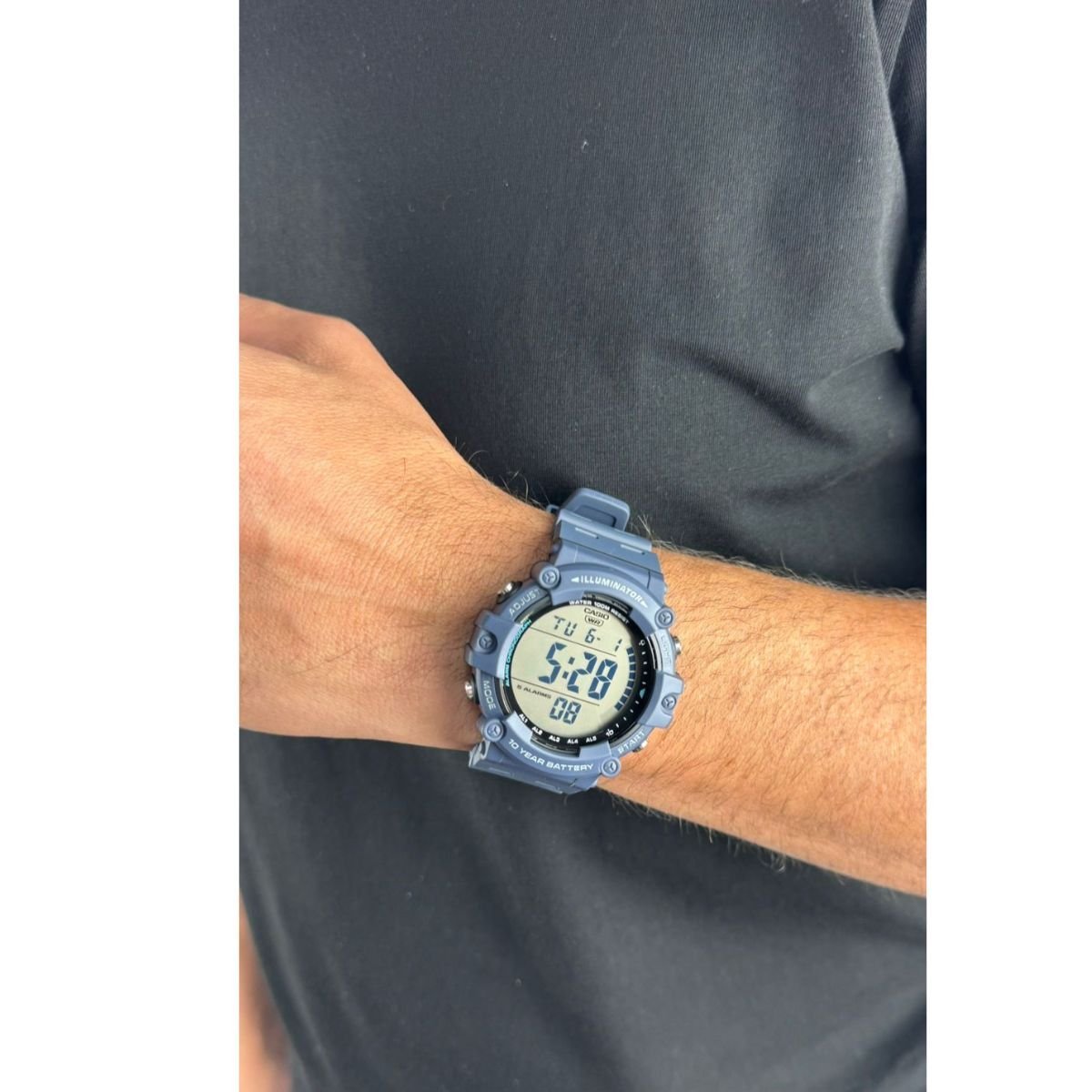Relógio Masculino Casio Illuminator Original AE1500WH2AVDF Pulseira Resina Azul Azul 3
