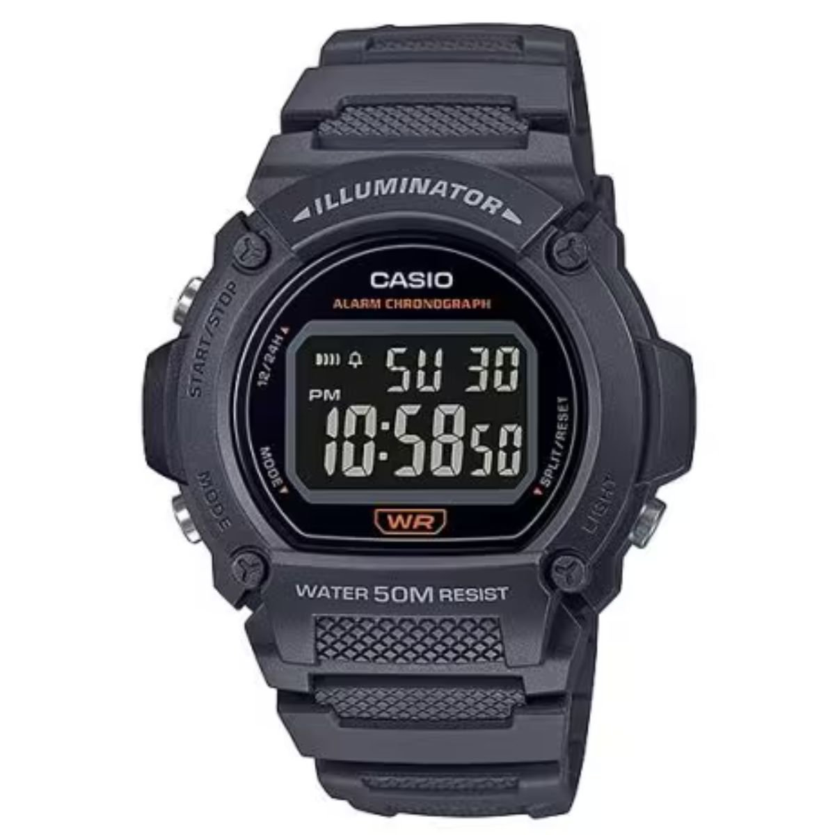 Relógio Masculino Casio Original W219H8BVDF Pulseira Resina Preto