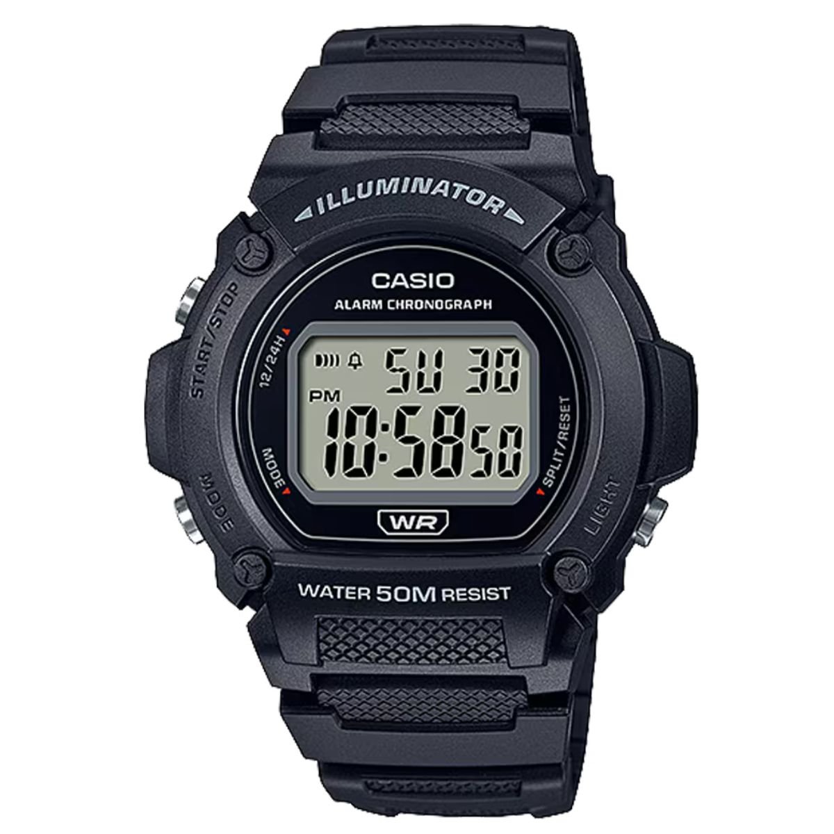 Relógio Masculino Casio Original W219H1AVDFSC Pulseira Resina Preto