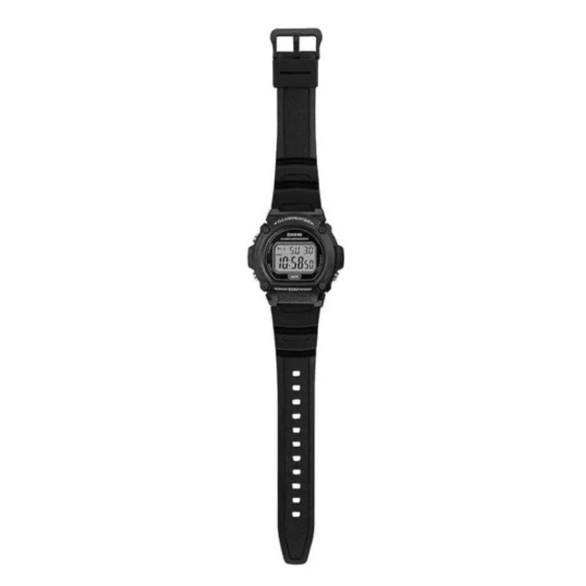 Relógio Masculino Casio Original W219H1AVDFSC Pulseira Resina Preto Preto 2