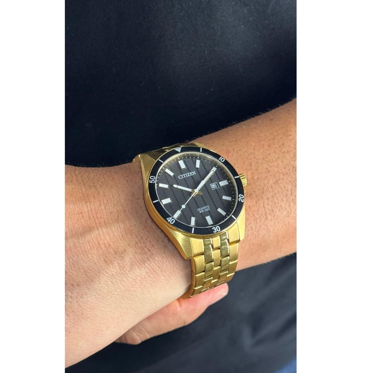 Relógio Masculino Citizen Original TZ31114U Pulseira Metal Dourado Dourado 3