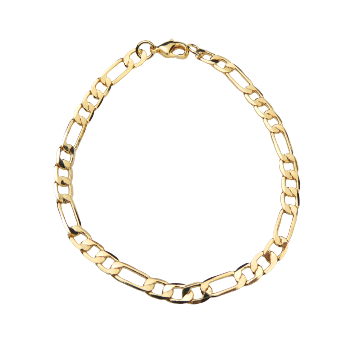 Pulseira Masculina Semijoia Banhado a Ouro 18k PL02861 Elos 3x1