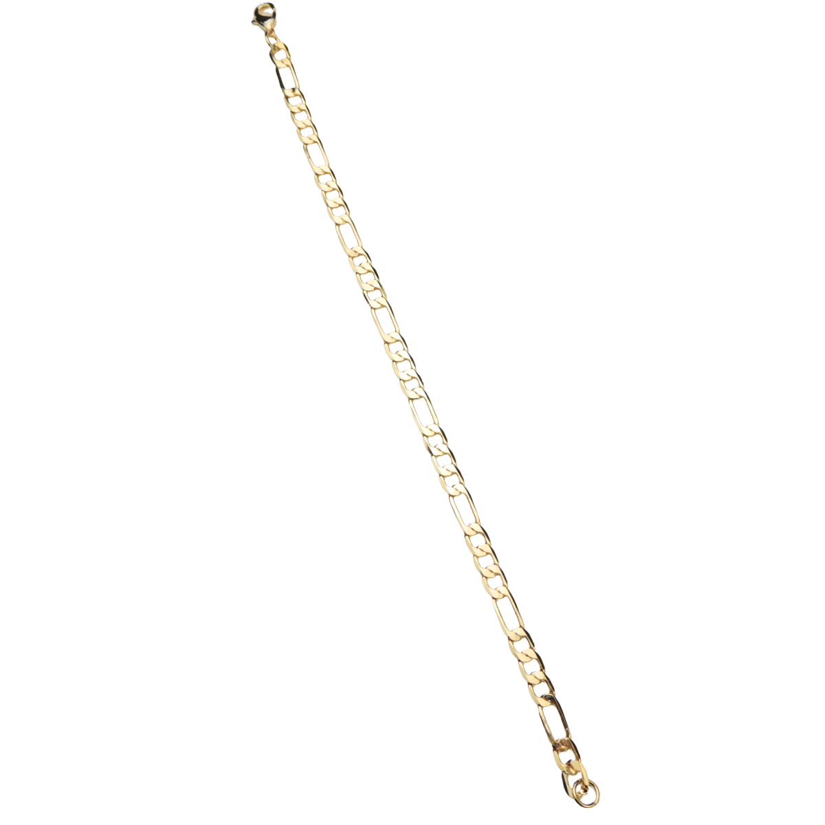 Pulseira Masculina Semijoia Banhado a Ouro 18k PL02861 Elos 3x1 Dourado 3