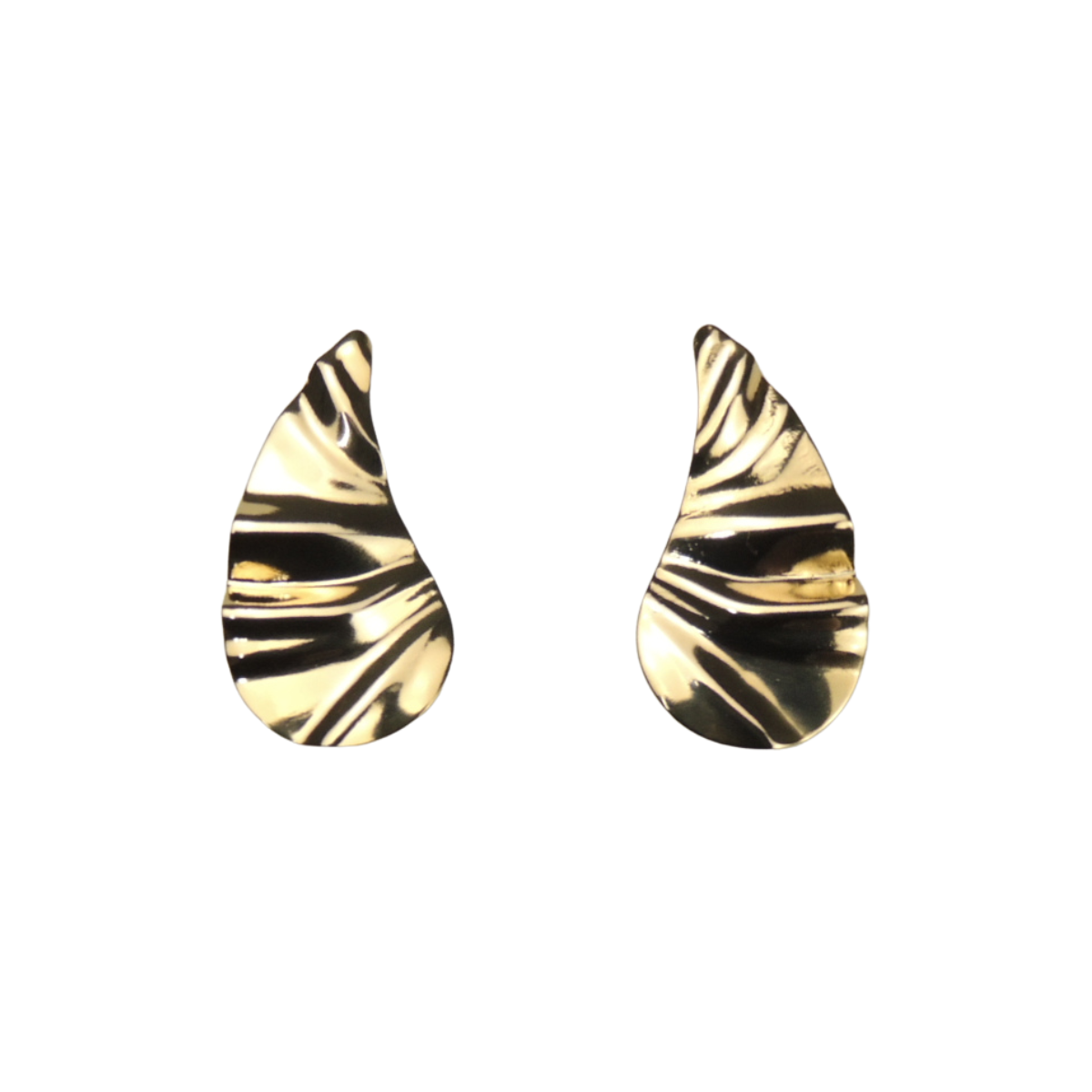 Brinco Feminino Semijoia Banhado a Ouro 18k BR07660 Gota