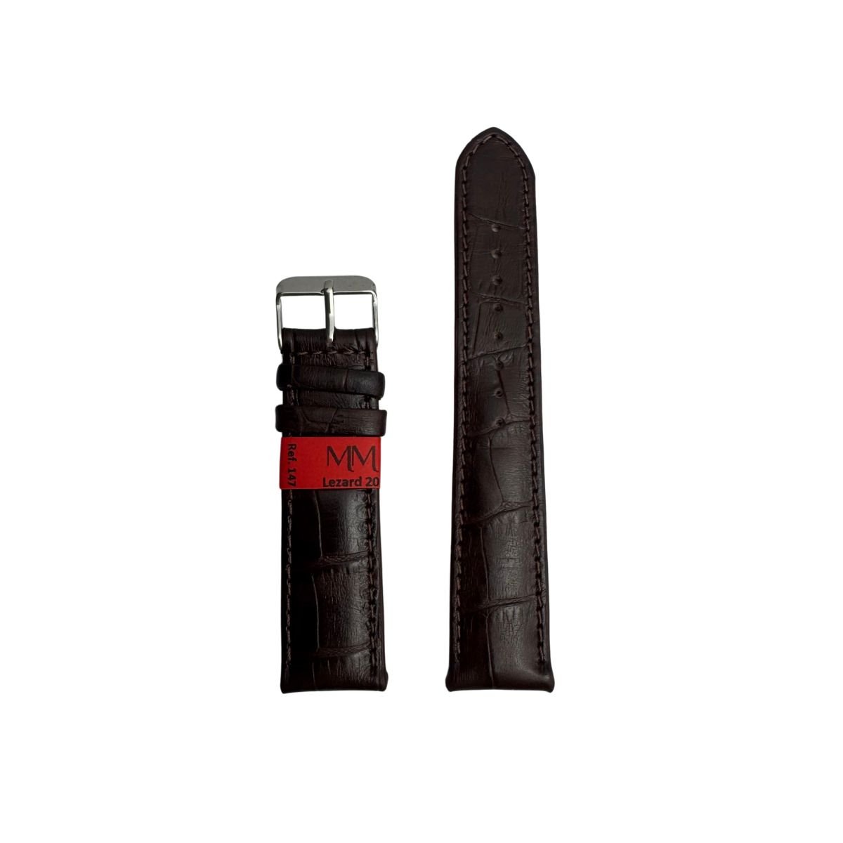 Pulseira Unissex para Relógio 147L20P Couro Legítimo Lezard Marry Montan Marrom 2