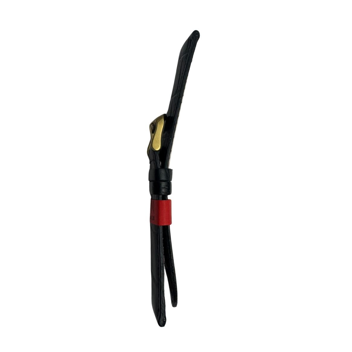 Pulseira Unissex para Relógio 108L24D Couro Legítimo Croco Marry Montan Preto 3