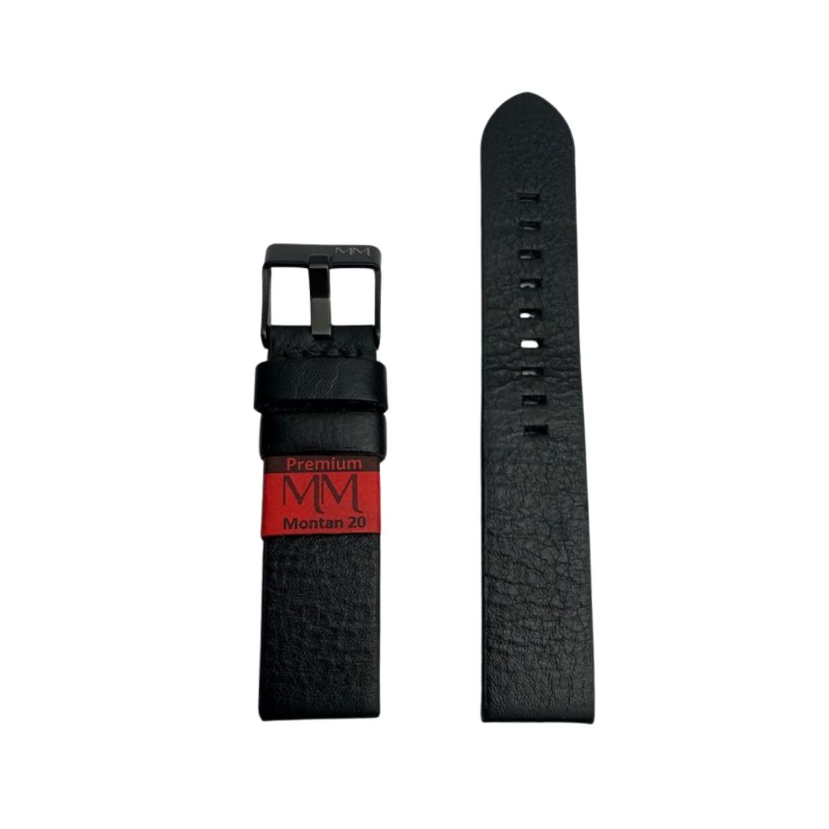 Pulseira Unissex para Relógio 133L20PC Preta Couro Legítimo Montan Marry Montan Preto 2