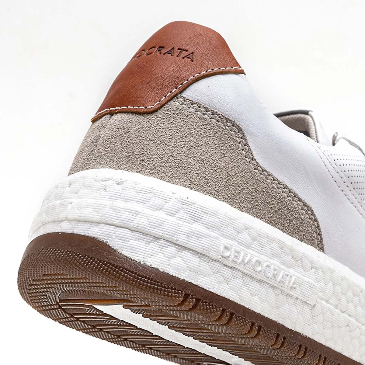 Sapatenis Democrata Denim Drake Pulse masculino Branco Branco/Cinza 3