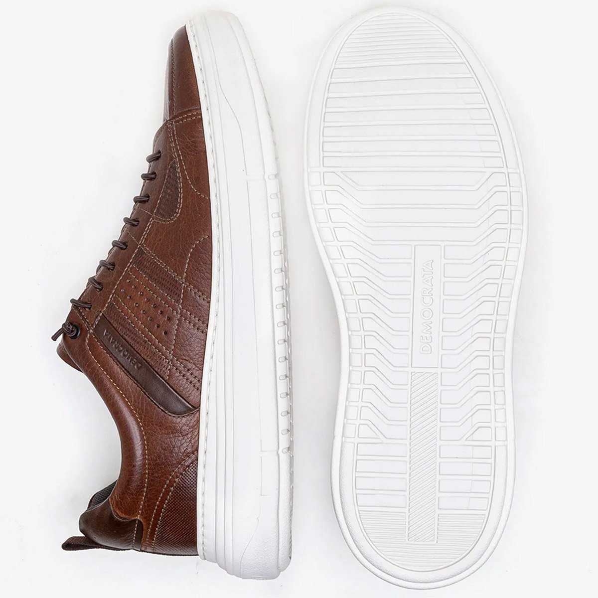 Sapatenis Democrata Denim Joe Ultra Light Masculino Conhaque Marrom 4
