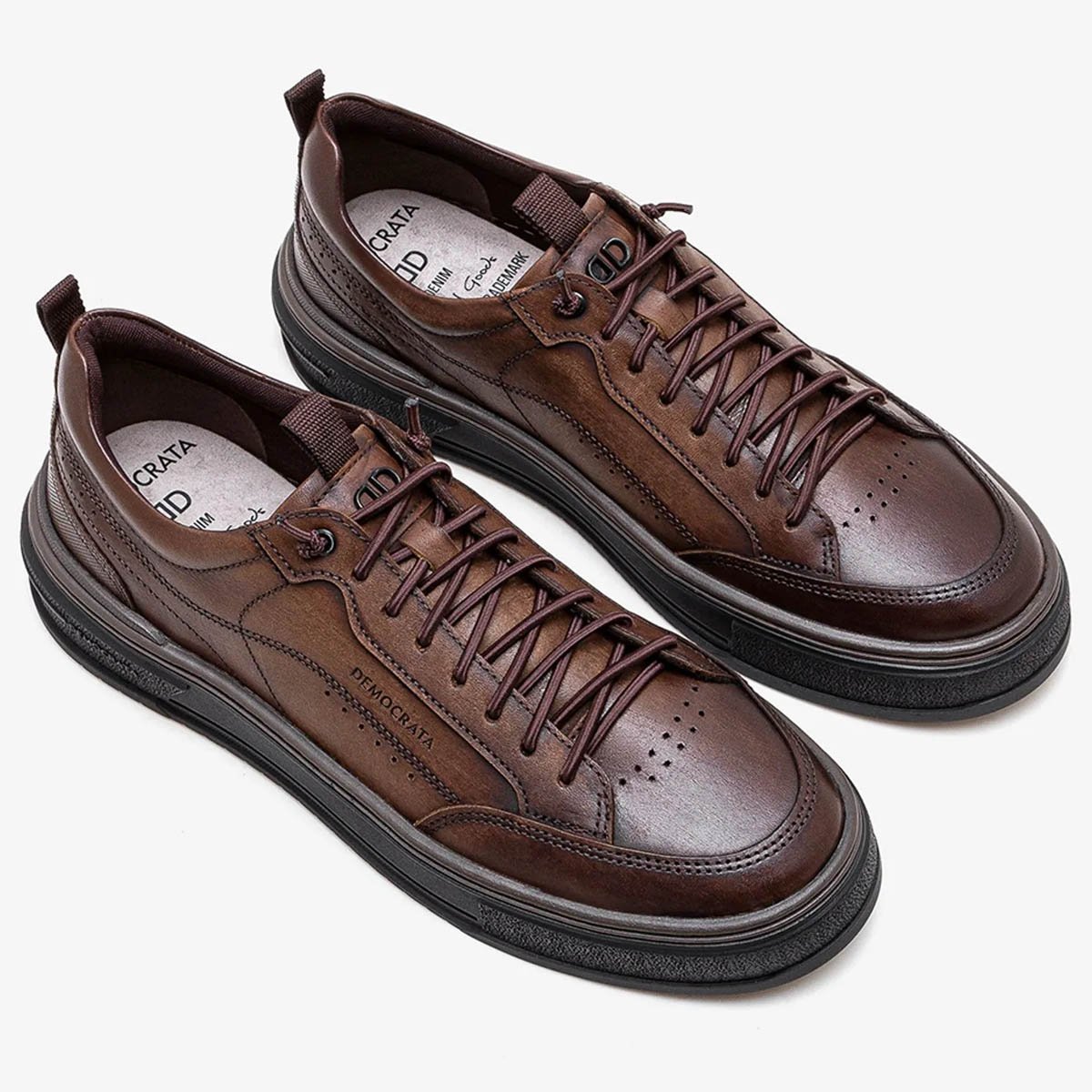Sapatenis Democrata Denim Foster Masculino Tabaco  Tabaco 2