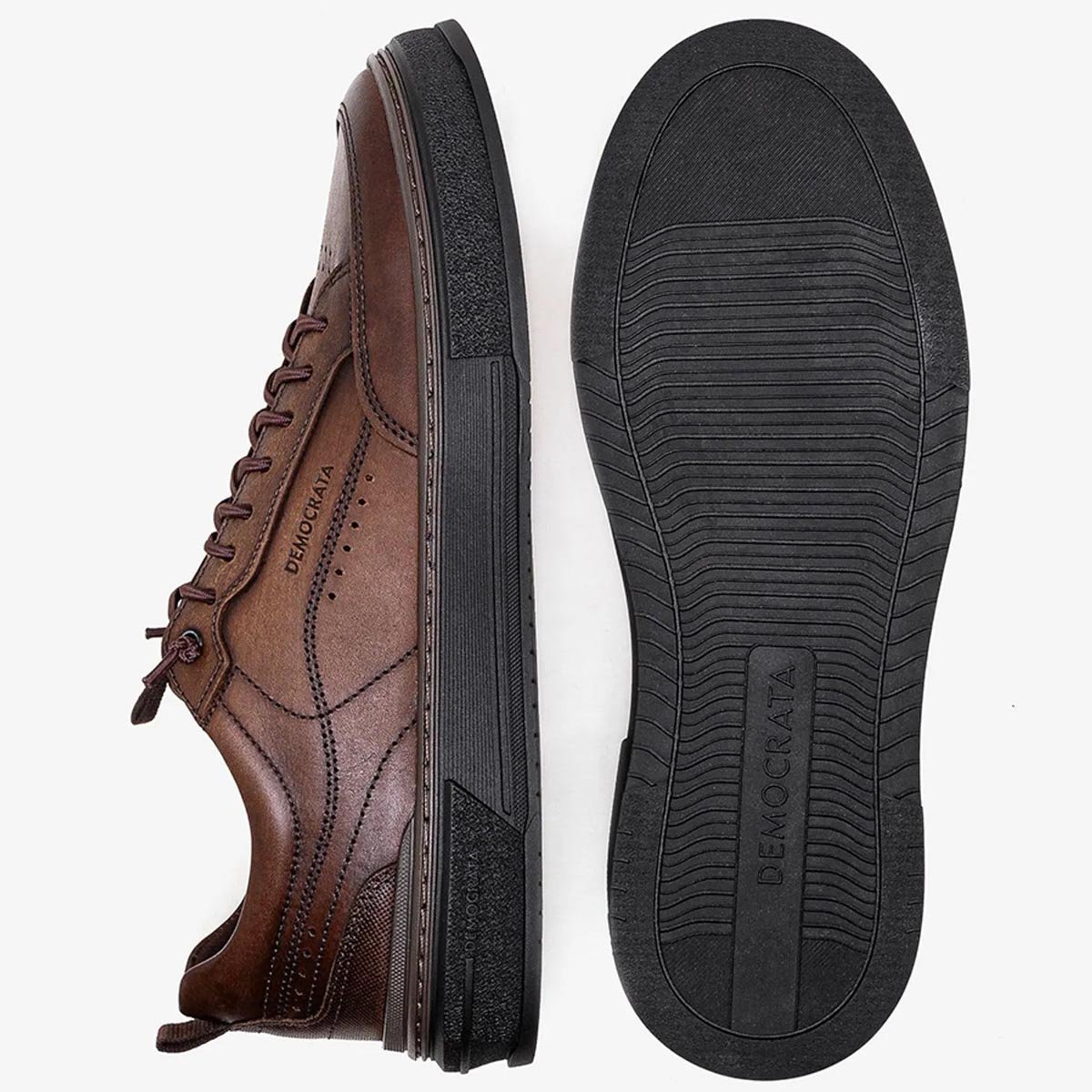 Sapatenis Democrata Denim Foster Masculino Tabaco  Tabaco 4