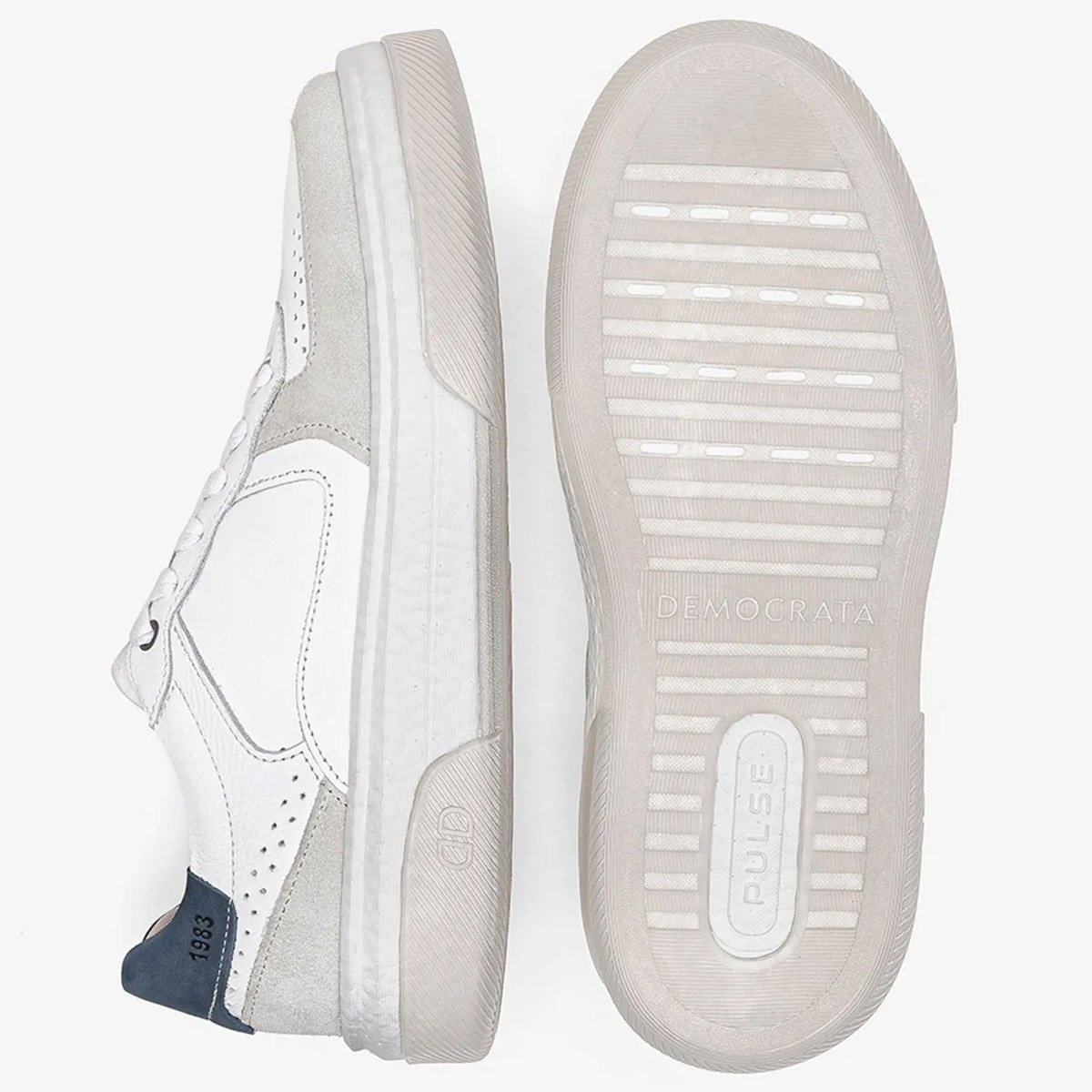 Sapatenis Democrata Beat Pulse Masculino Branco  Branco/Cinza 4