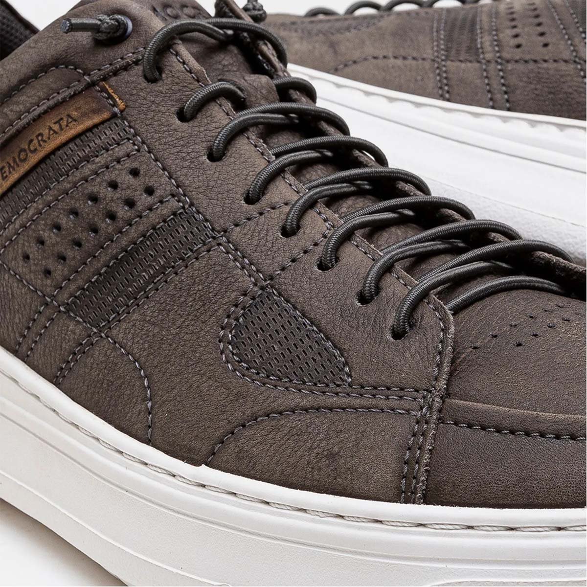 Sapatenis Democrata Denim Joe Ultra Light Masculino Smoke Marrom 3