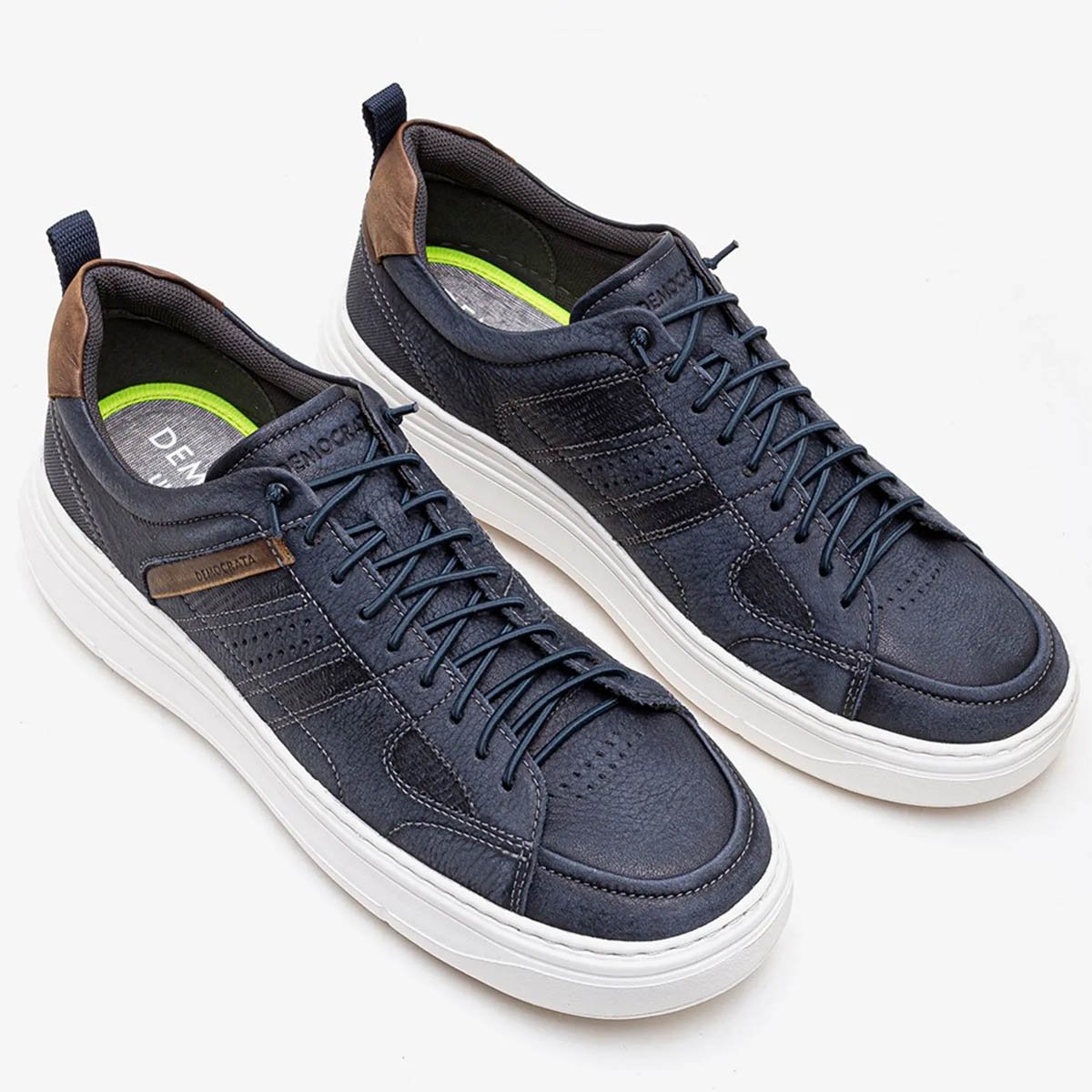 Sapatenis Democrata Denim Joe Ultra Light Masculino Navy Marinho 2