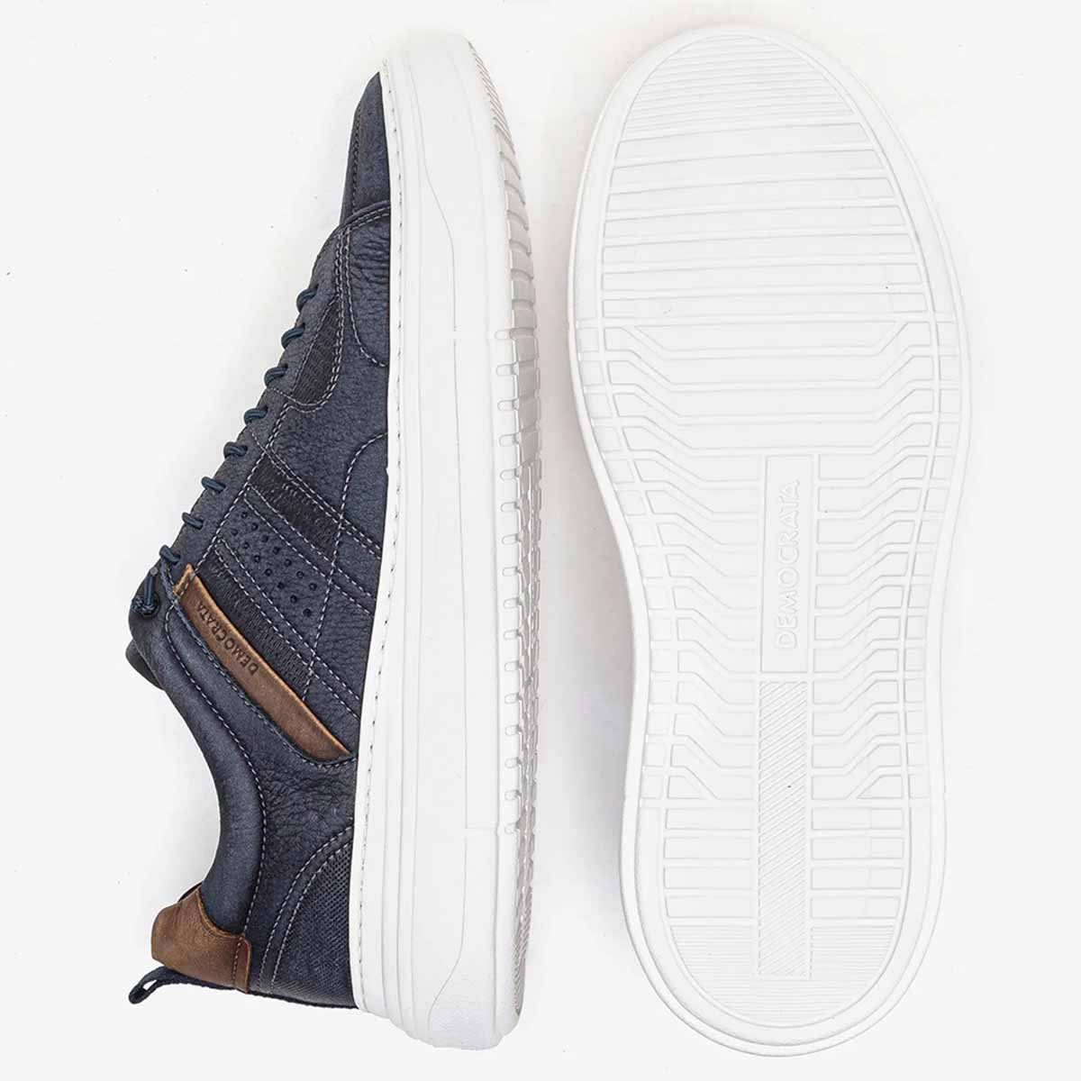 Sapatenis Democrata Denim Joe Ultra Light Masculino Navy Marinho 4