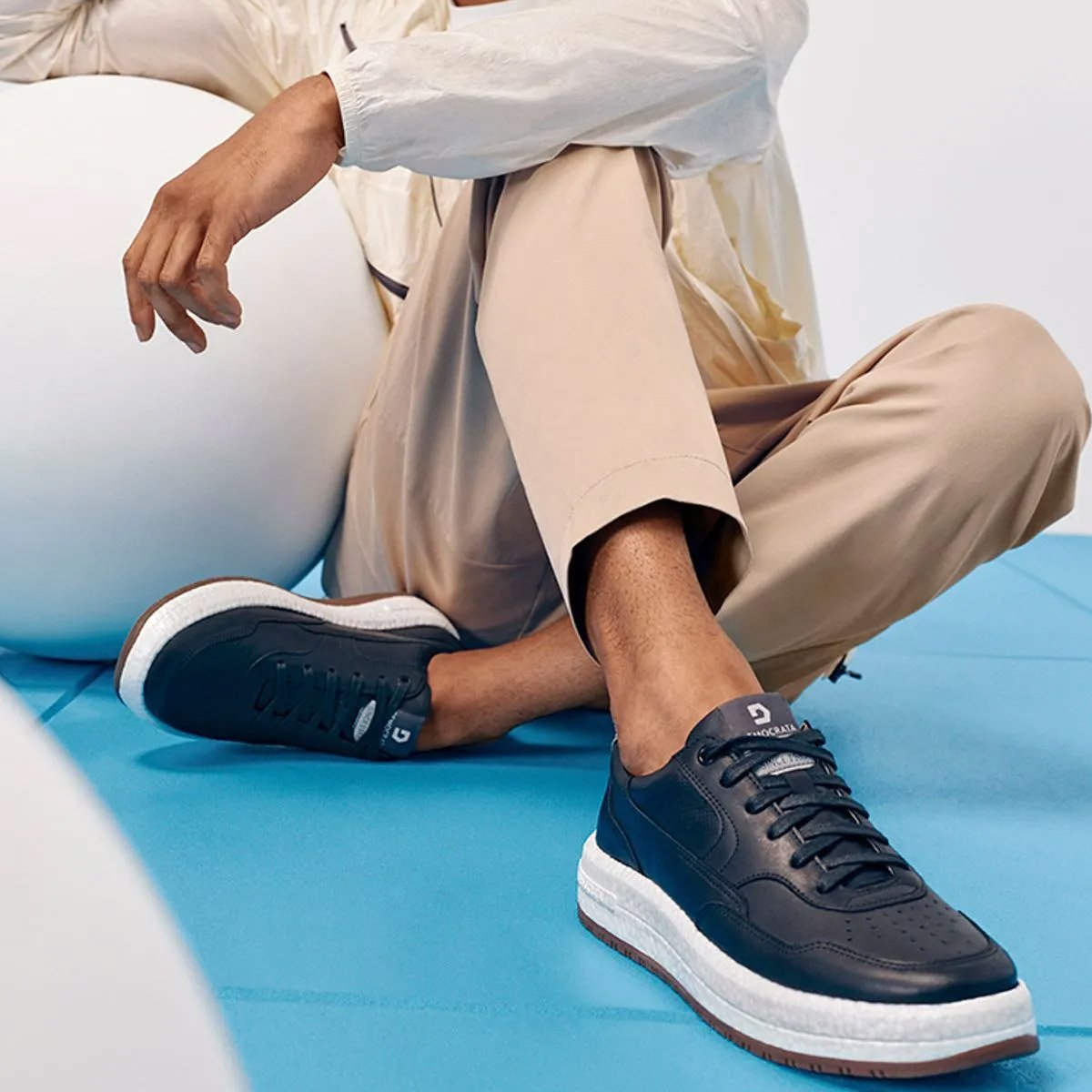 Sapatenis Democrata Denim Drake Pulse masculino Preto Preto 5