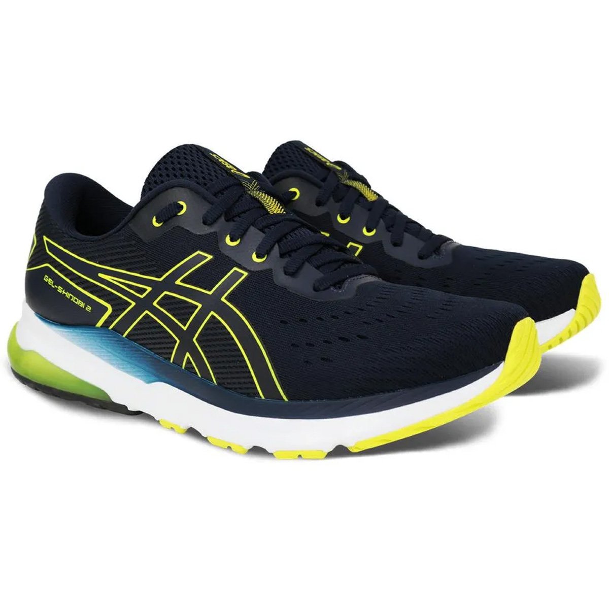 Tenis Asics Gel Shinobi 2 Masculino Blue Preto/Verde 3