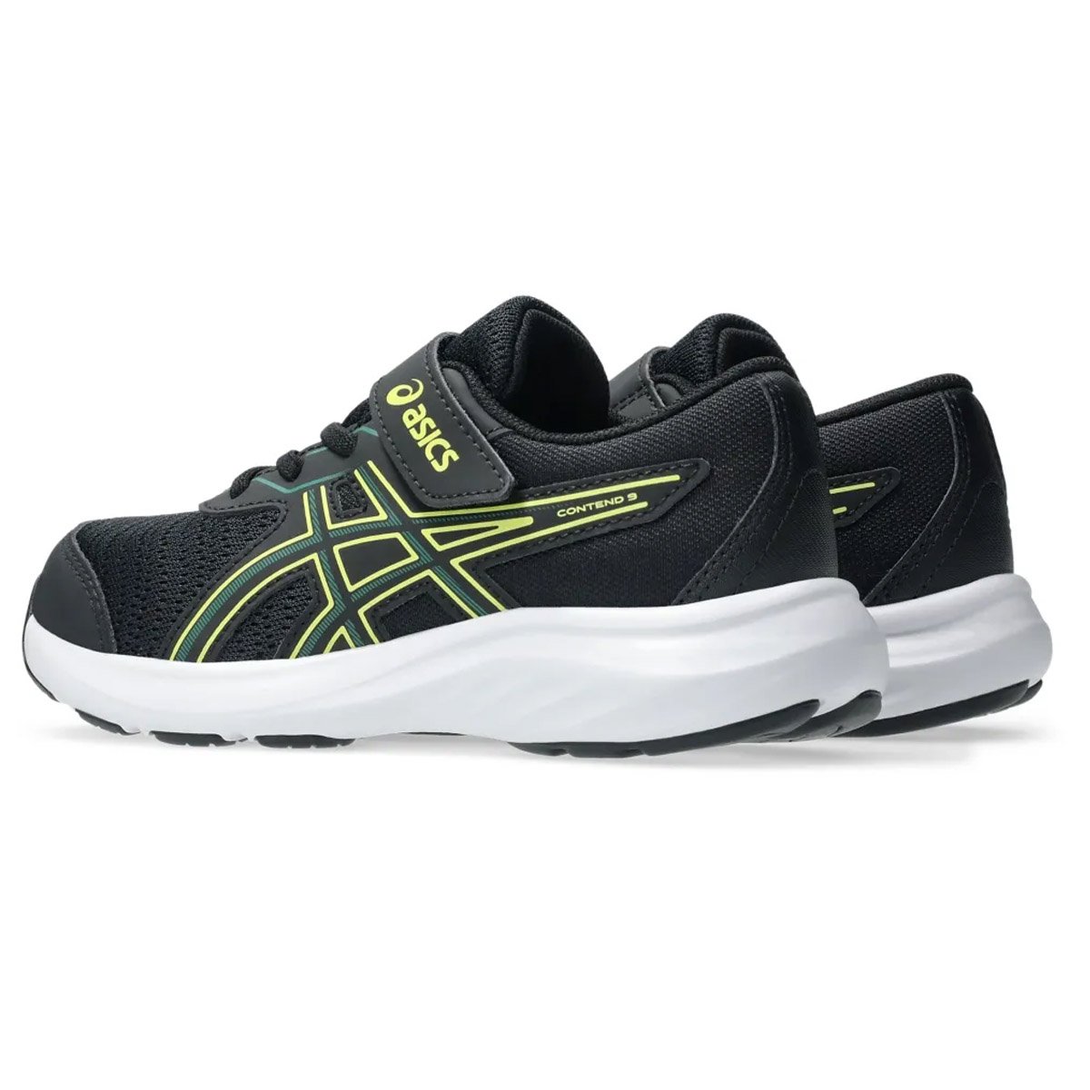 Tenis Asics Contend 9 PS Infantil Preto Verde Preto/Verde 4