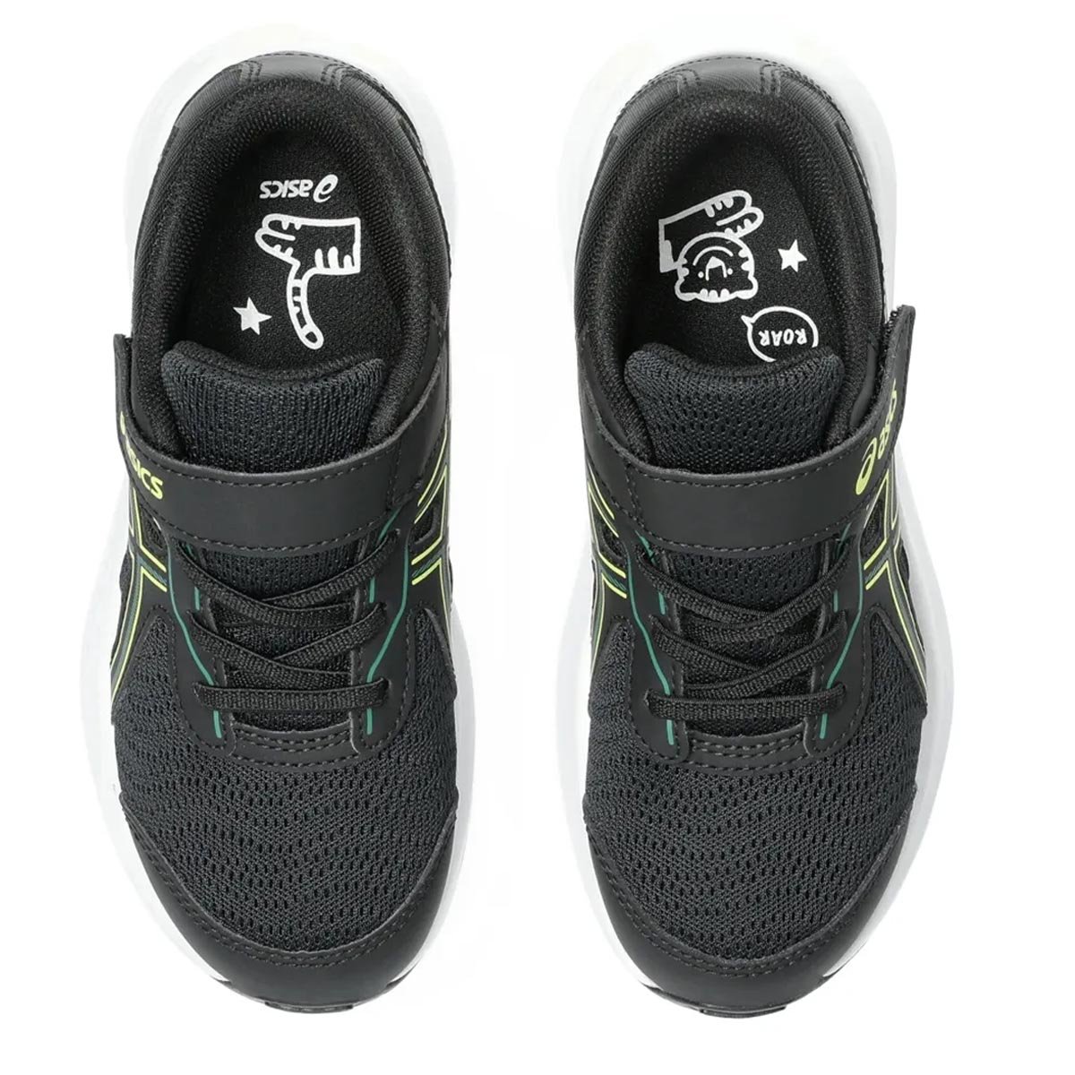 Tenis Asics Contend 9 PS Infantil Preto Verde Preto/Verde 5