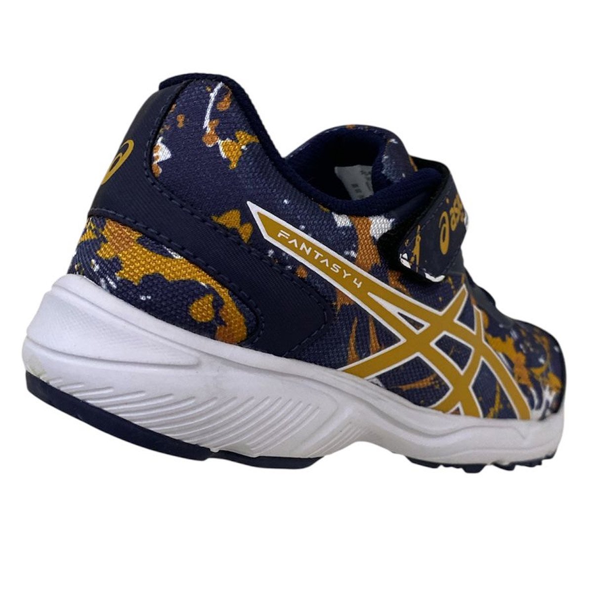Tenis Asics Fantasy 4 Infantil Marinho Azul/Laranja 4