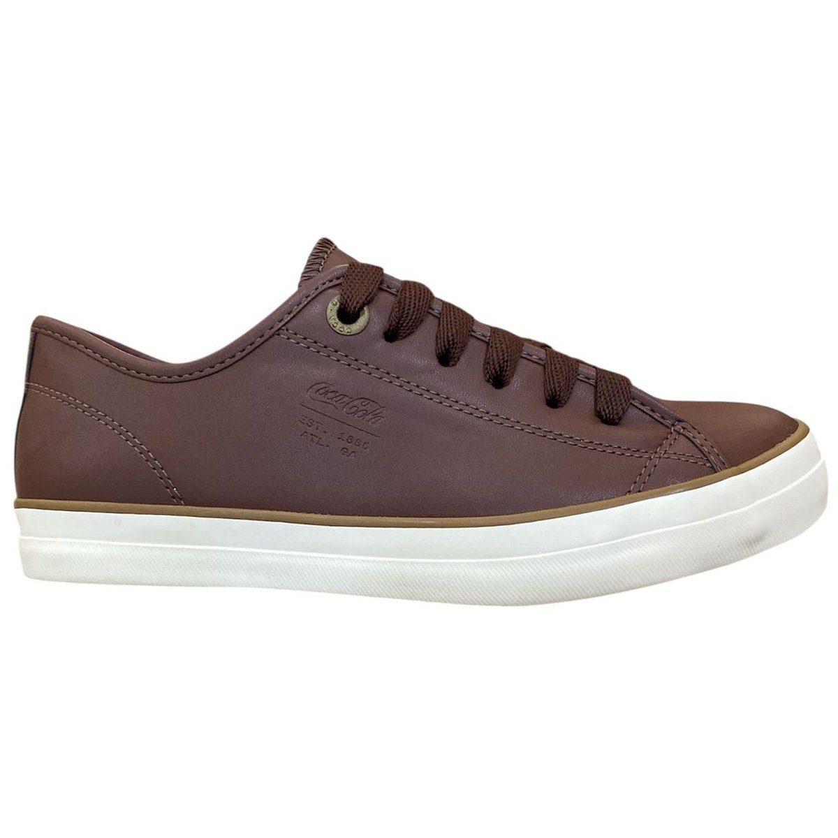 Tenis Coca Cola Stream Town Feminino Marrom Conforto