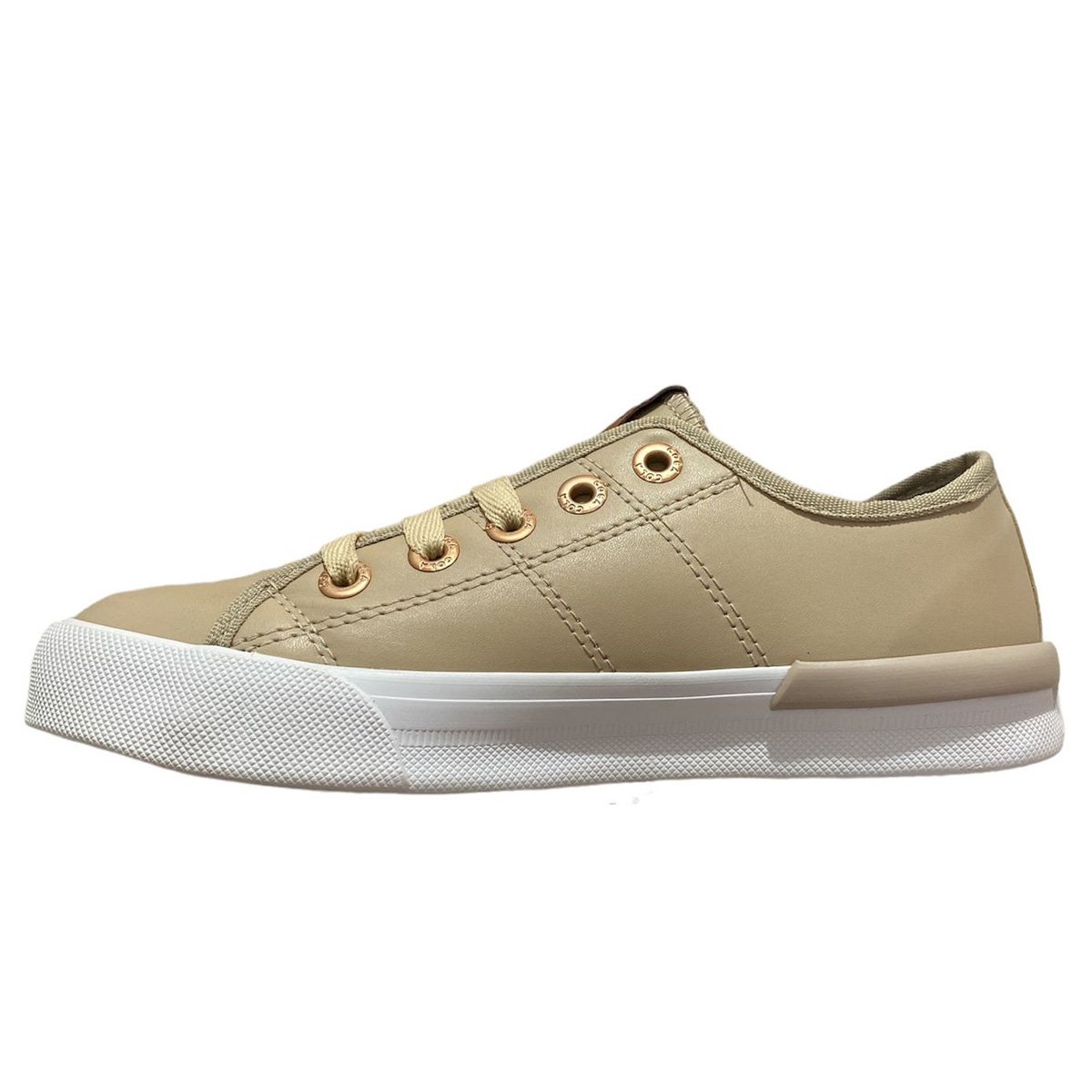 Tenis Coca Cola Miami Town Feminino Areia Bege/Dourado 2
