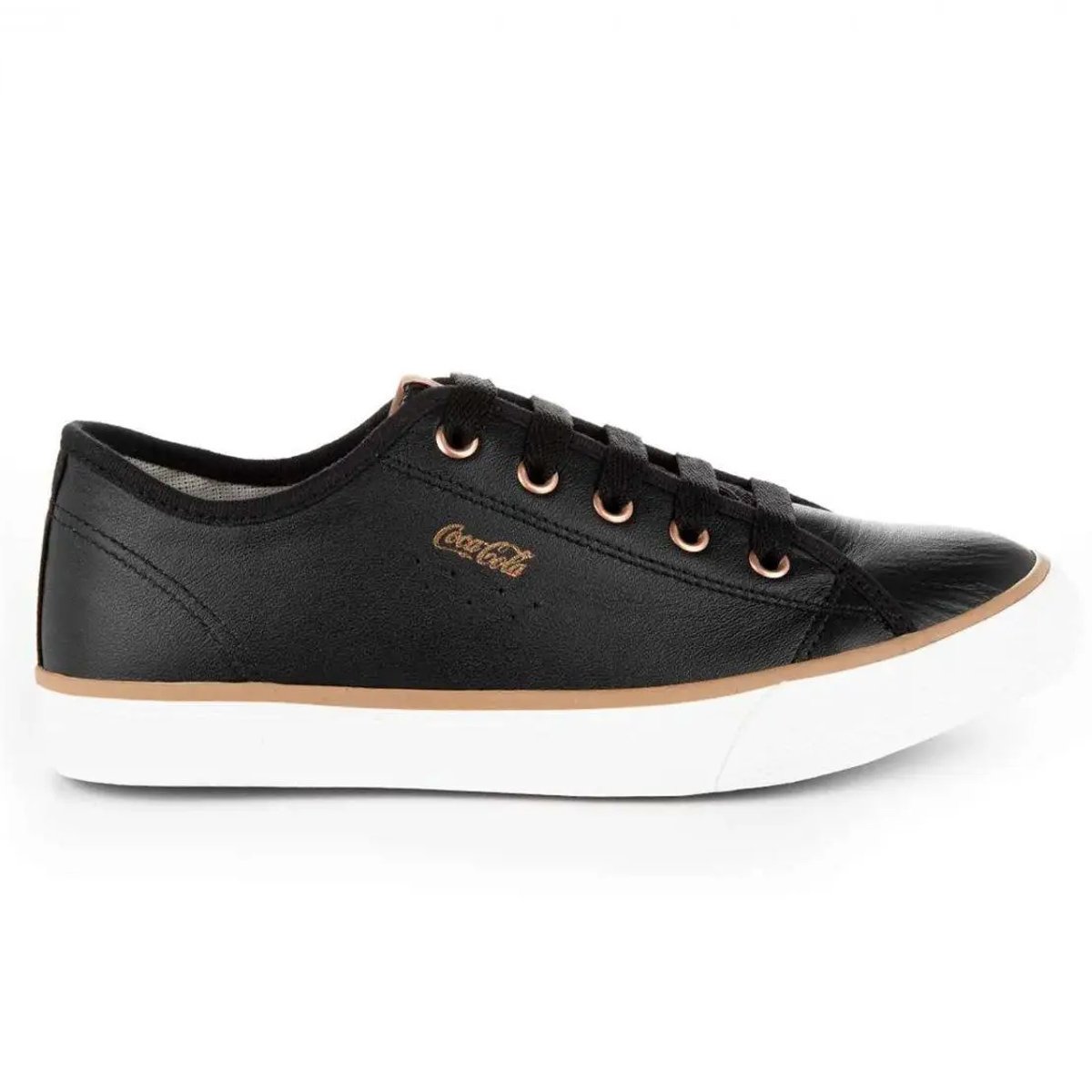 Tenis Coca Cola Stream Leather Feminino Preto