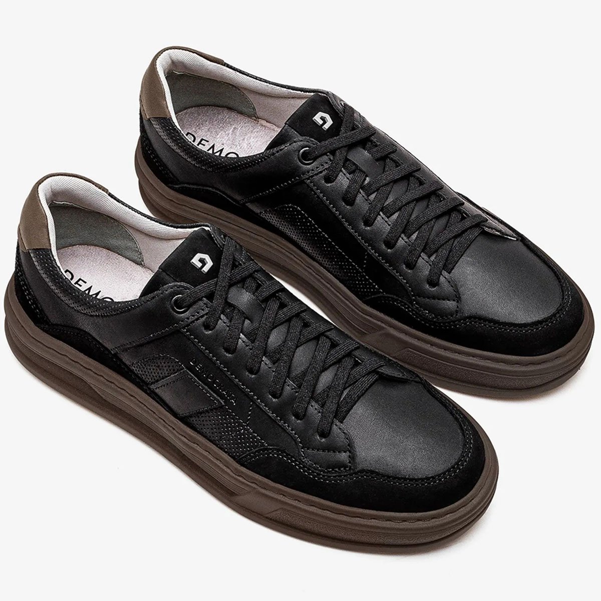 Sapatenis Democrata Denim Wide Masculino Preto Preto 2
