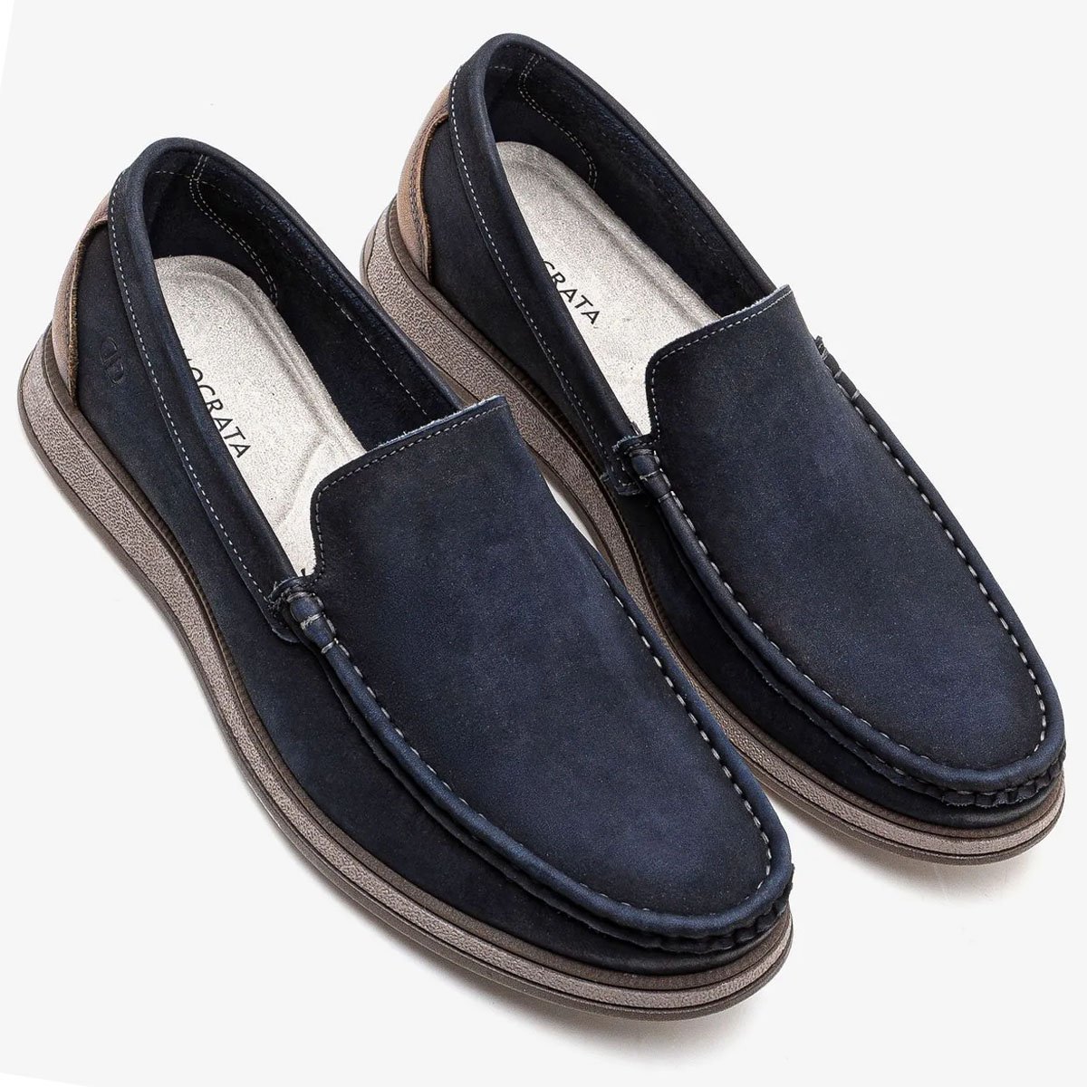 Mocassim Democrata Nash Navy Masculino Couro Confortavel Navy 2