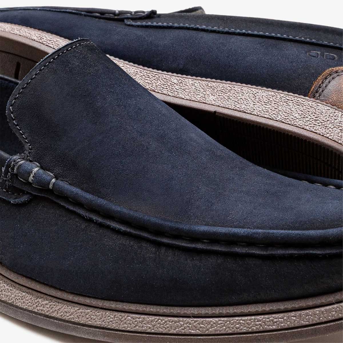 Mocassim Democrata Nash Navy Masculino Couro Confortavel Navy 3